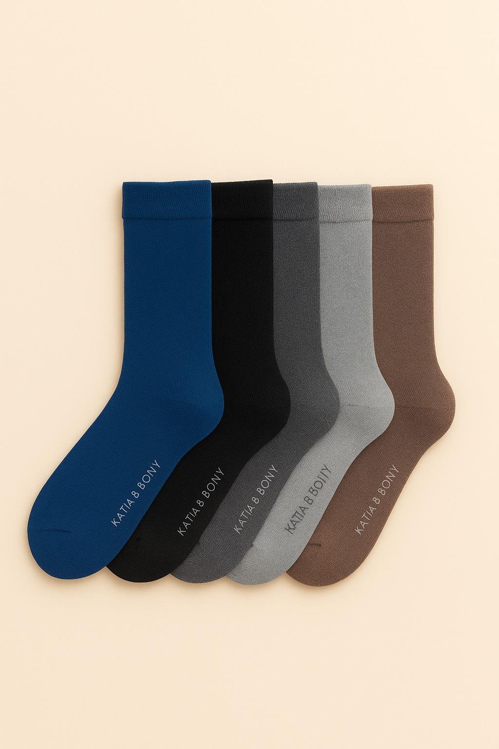 Erkek 5 li Paket Havlu Soket Çorap Çok Renkli