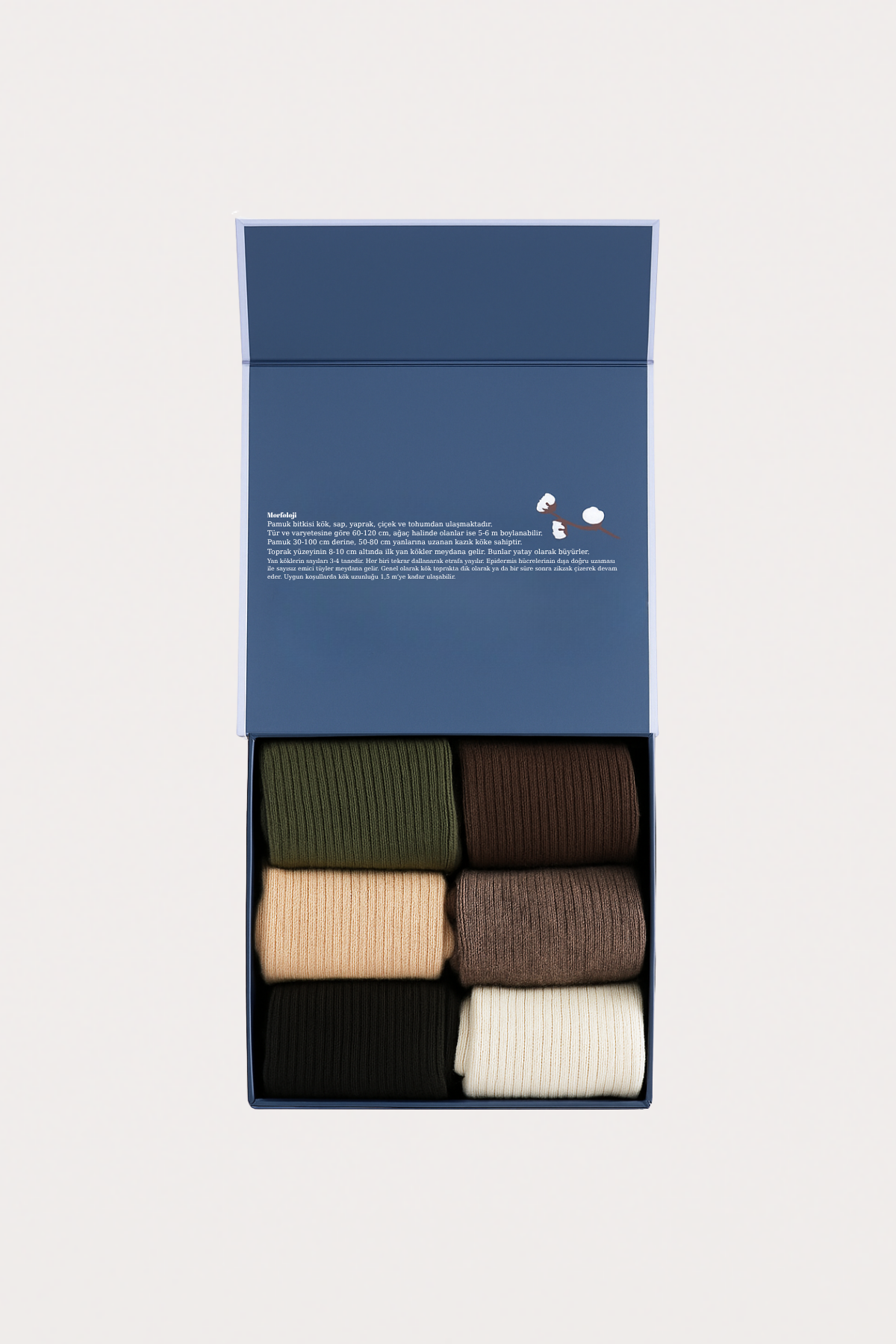 Erkek 6 lı Paket Kutulu Premium Soket Çorap Kahverengi Karışık