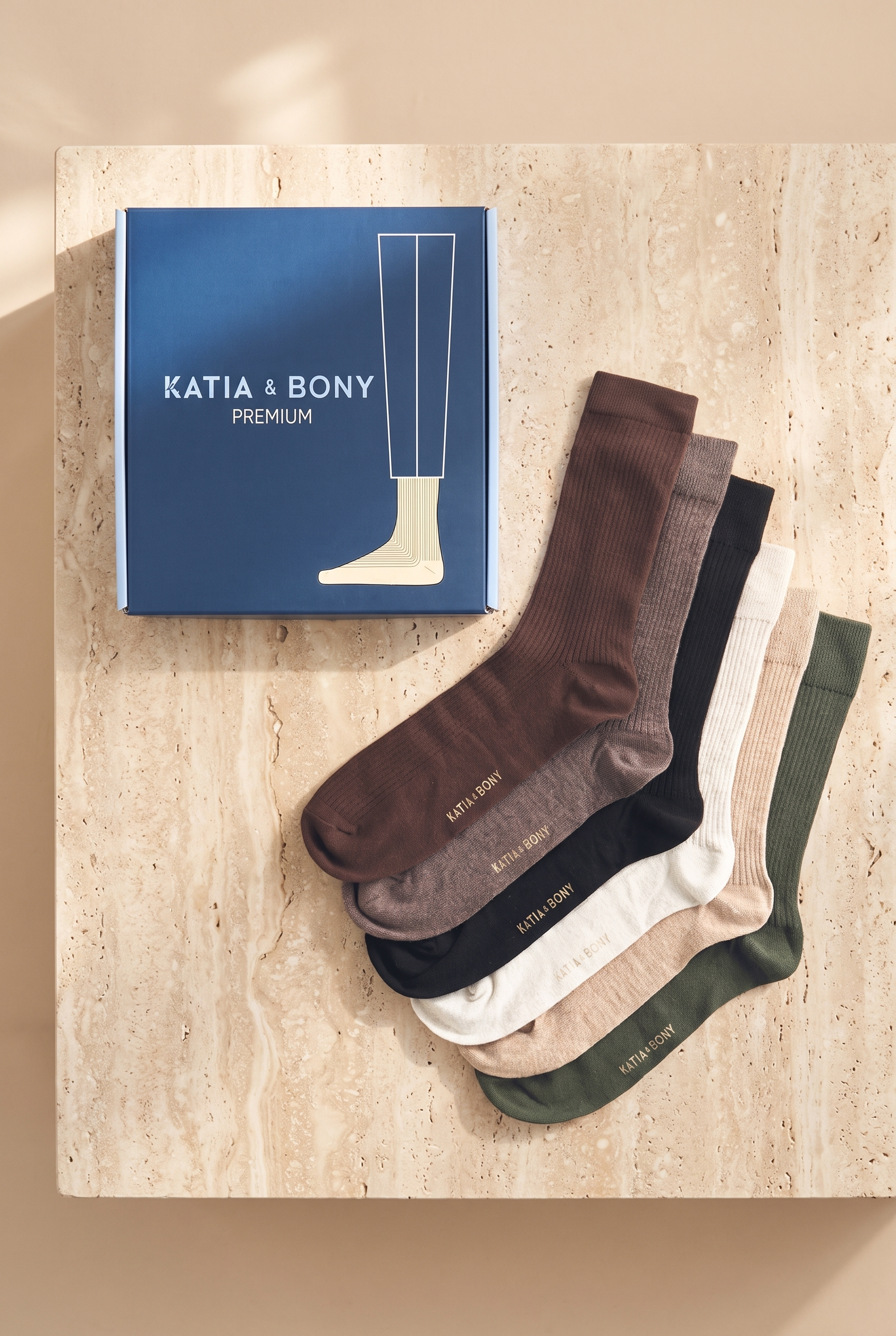 	Erkek 6'lı Paket Kutulu Premium Soket Çorap Kahverengi Mix