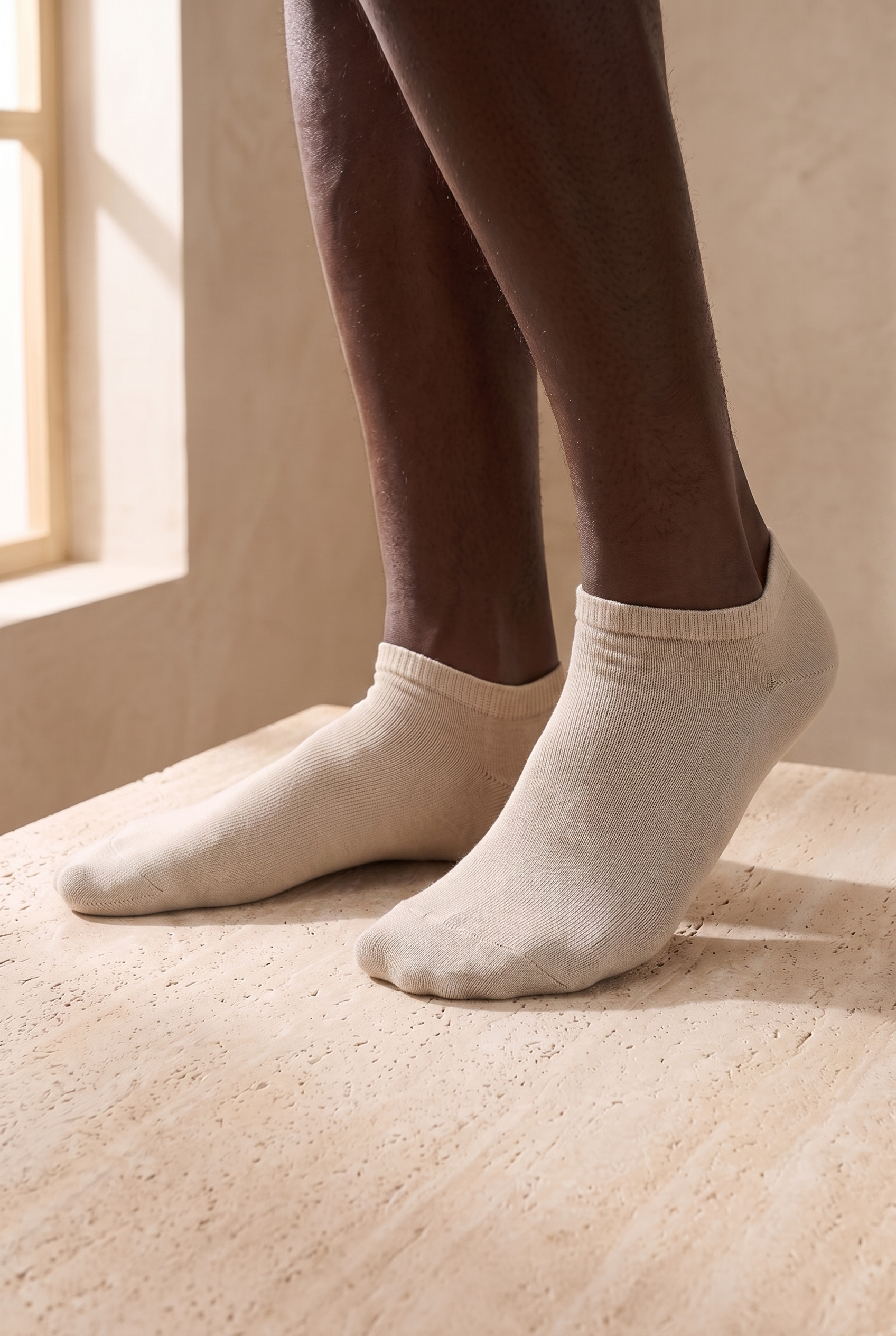 Erkek Basic Bej Step Çorap