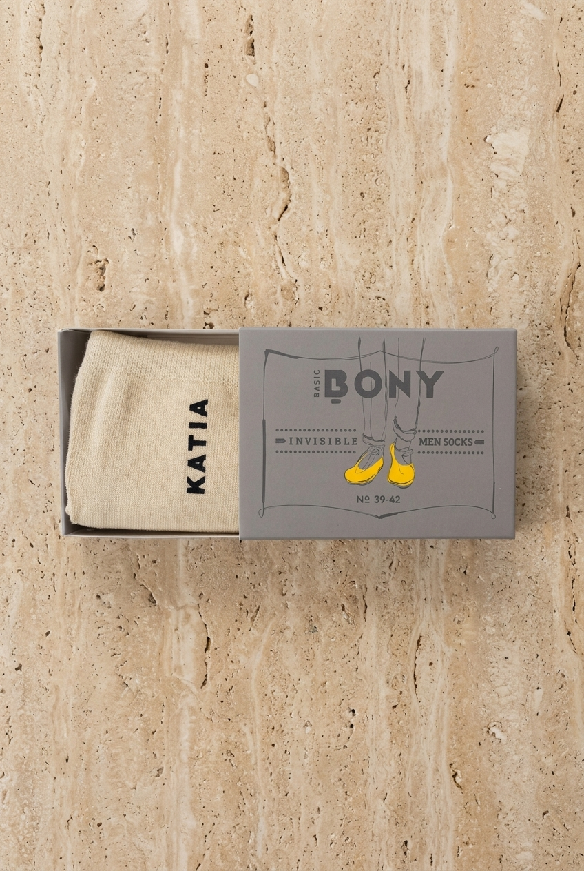 Men's Basic Invisible Socks Beige
