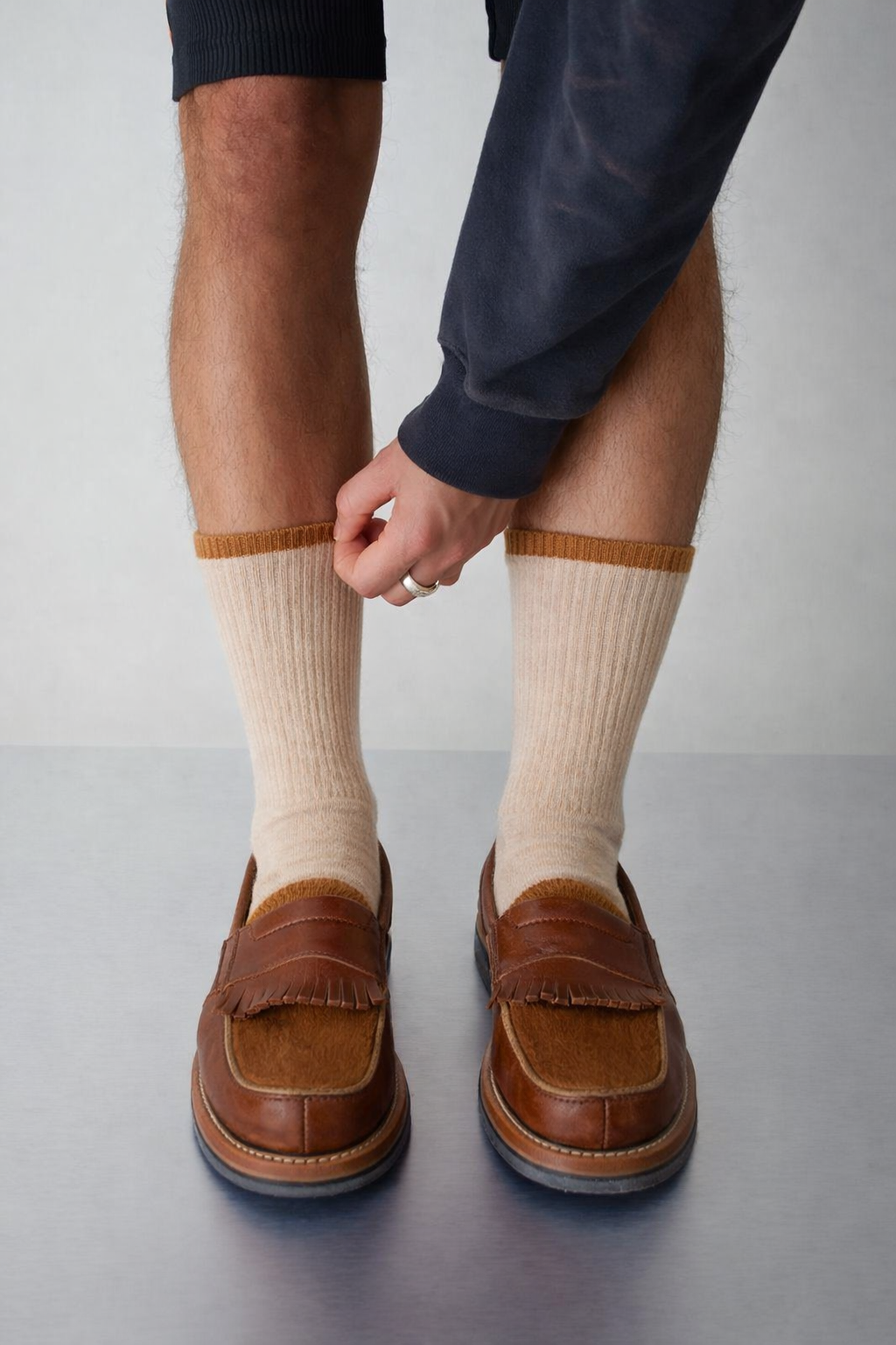 Erkek Basic Soket Çorap Bej