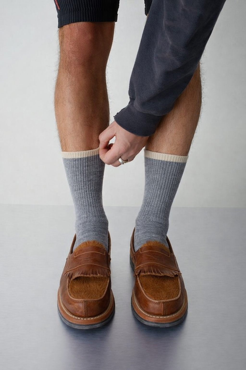 Erkek Basic Soket Çorap Gri