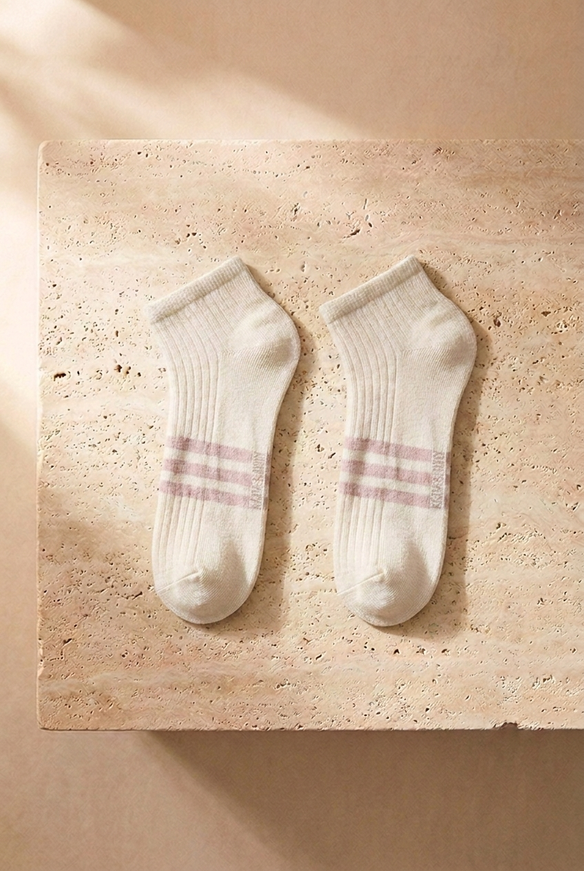 Men's Stripe Detailed 3-Piece Step Socks