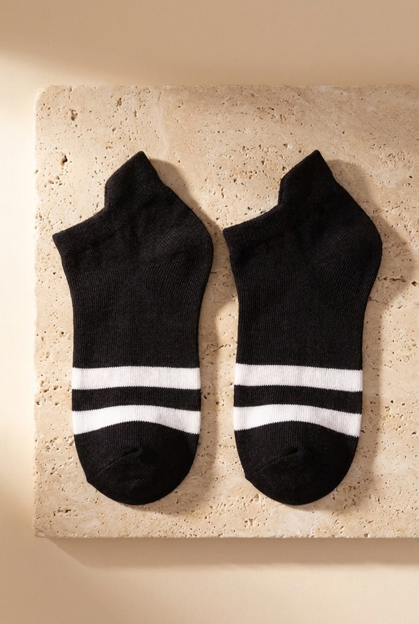 Men's Stripe Detailed 5-Piece Booties Socks