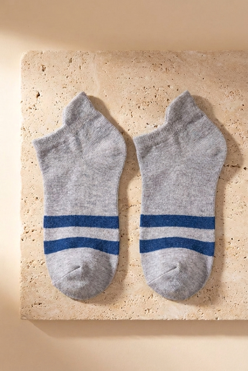 Men's Stripe Detailed 5-Piece Booties Socks