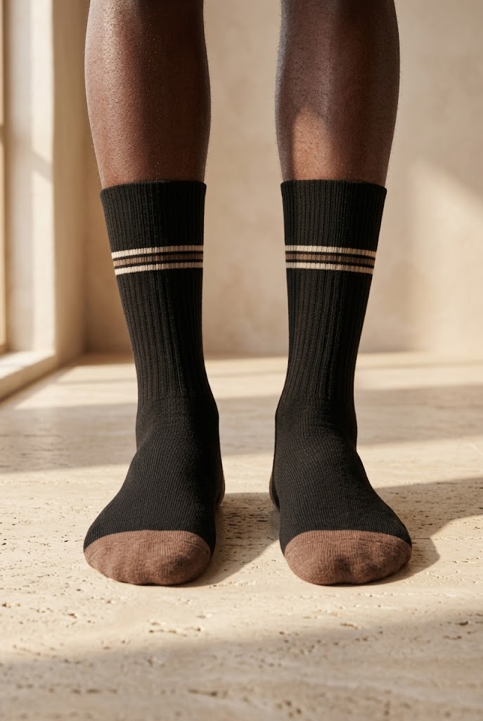 Men's Striped Socks Black