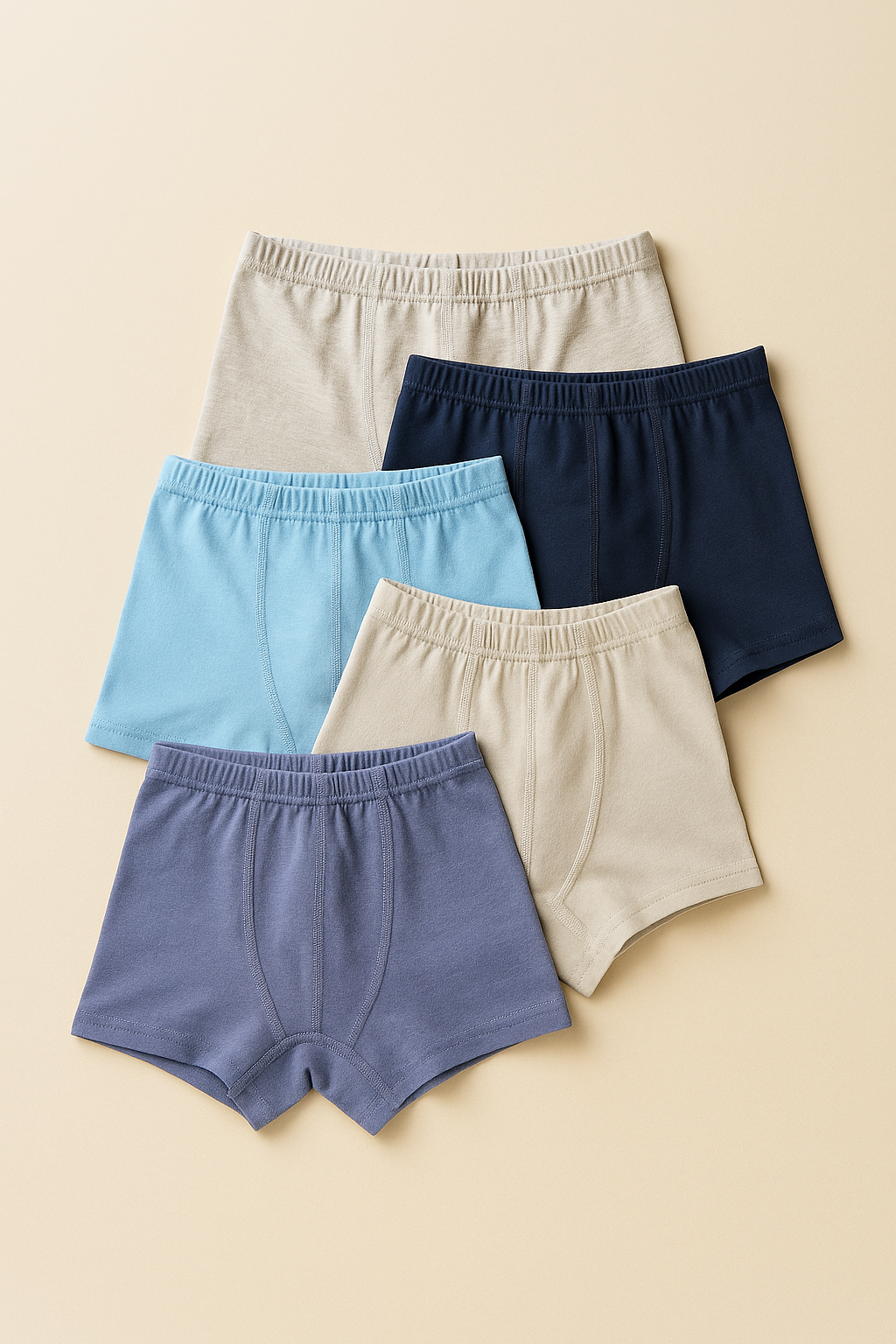 Erkek Çocuk 5 li Paket Boxer Çok Renkli