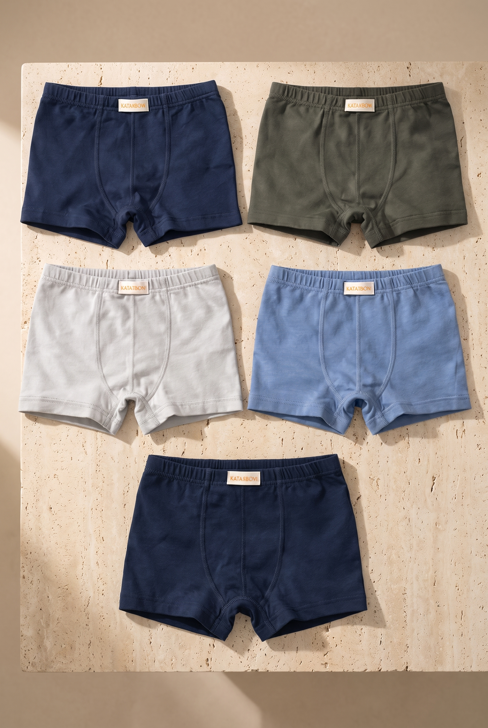 Erkek Çocuk 5'li Basic Çok Renkli Boxer