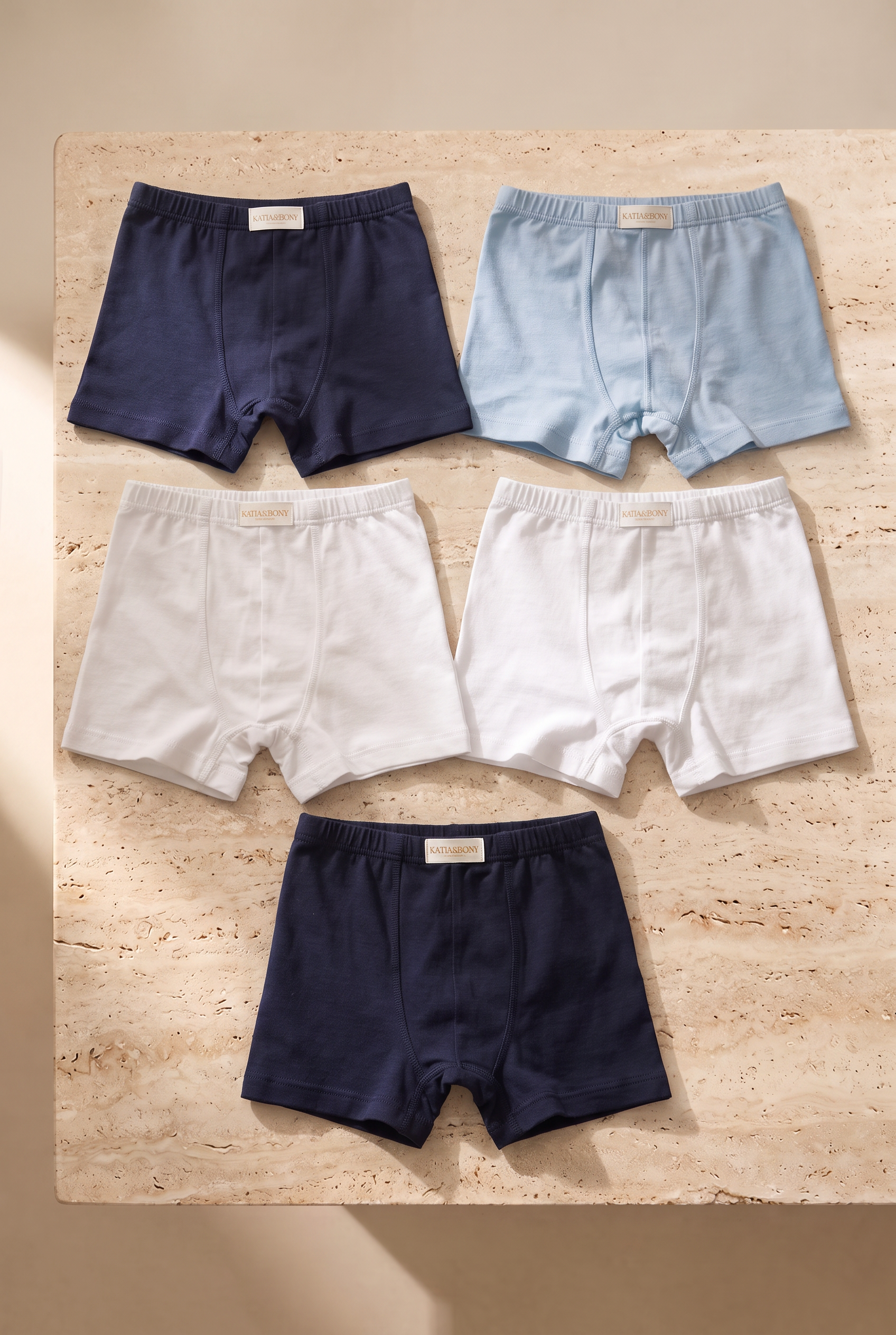 Erkek Çocuk 5'li Basic Çok Renkli Boxer