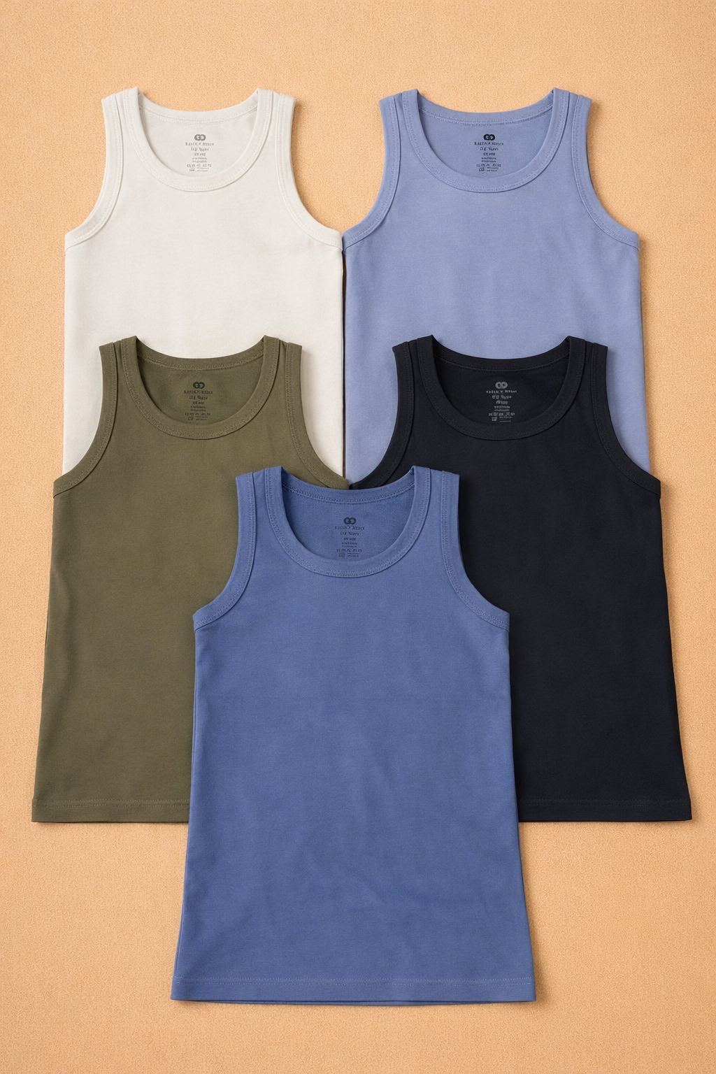 Erkek Çocuk 5'li Desenli Atlet