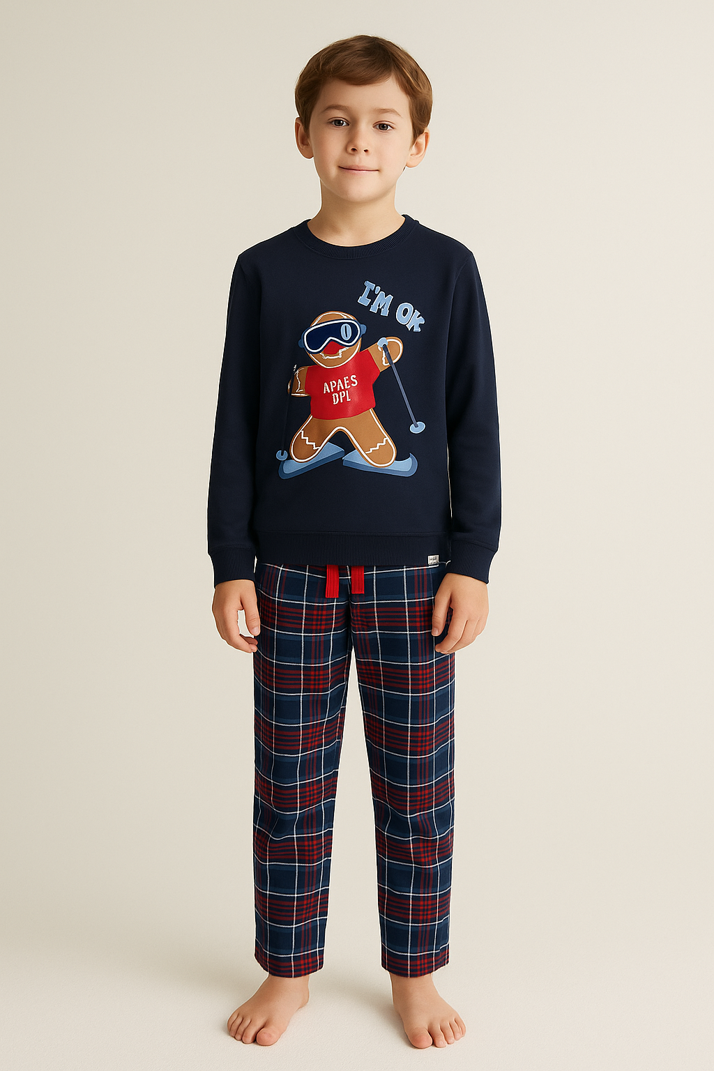 Erkek Çocuk Breadman Sweatshirt Pijama Üstü Lacivert 