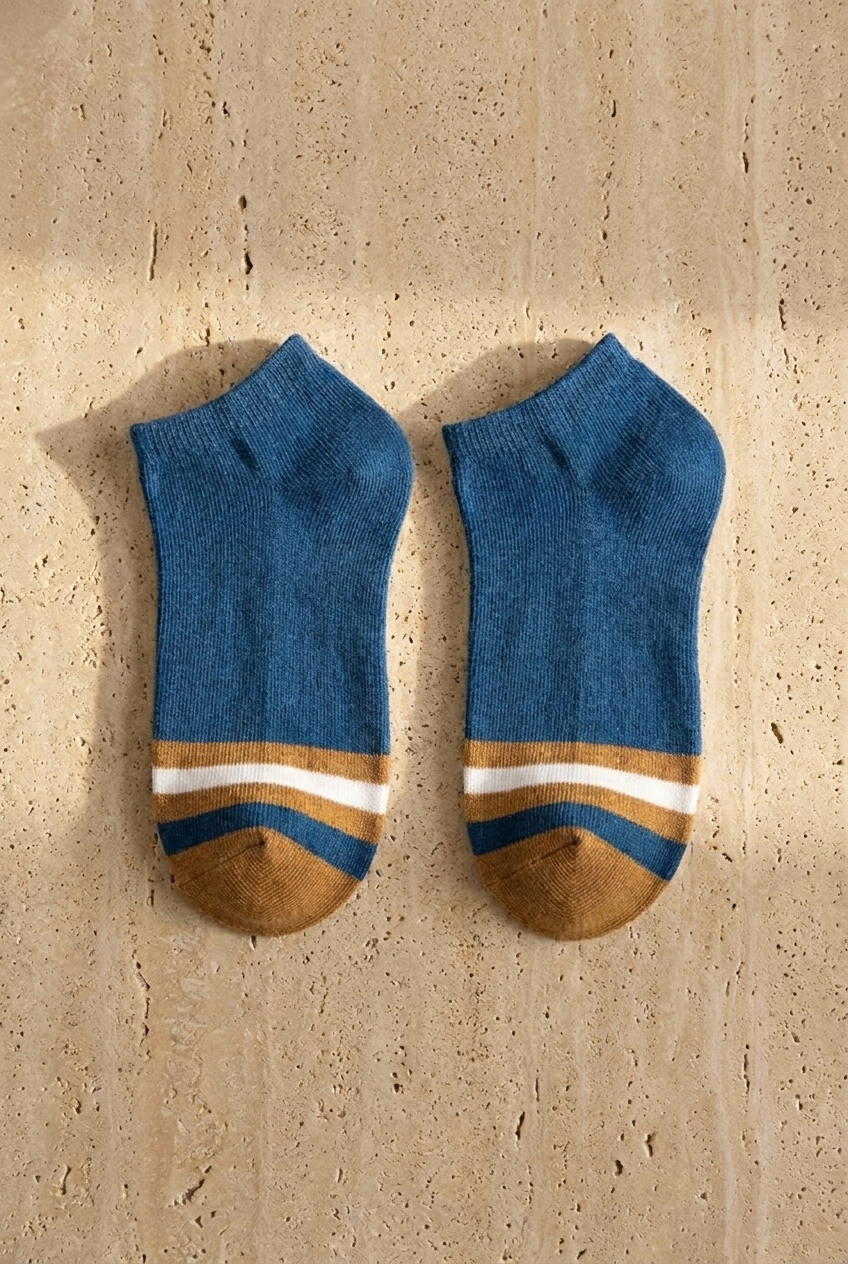 Boy's Striped 5-Piece Booties Socks