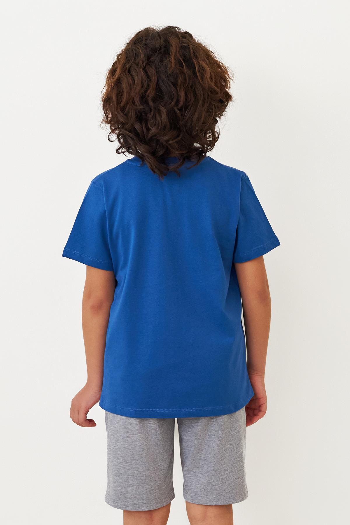 Erkek Çocuk Frillwave Balıklı Şortlu Pijama Takımı Lacivert