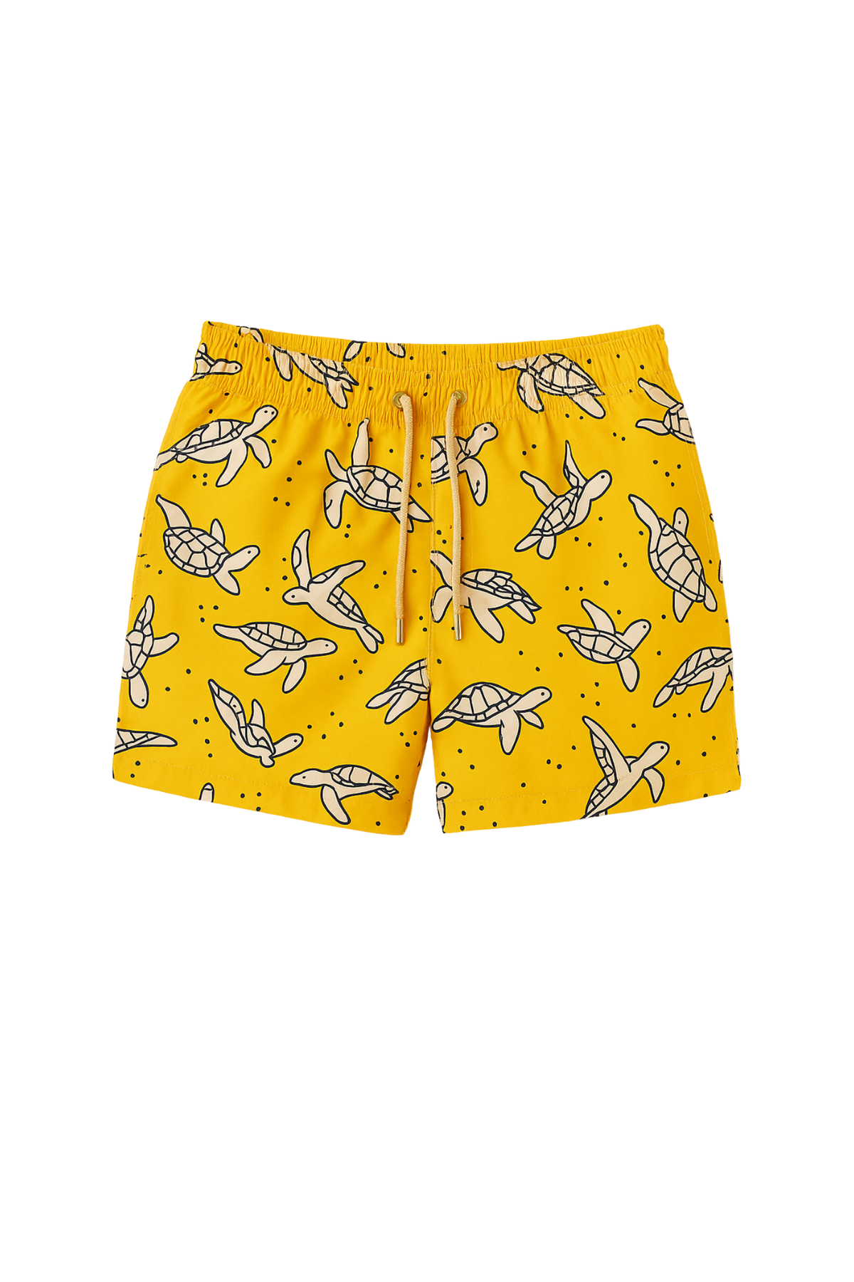 Erkek Çocuk Lemon Party Kaplumbağa Desenli  Deniz Şortu Sarı