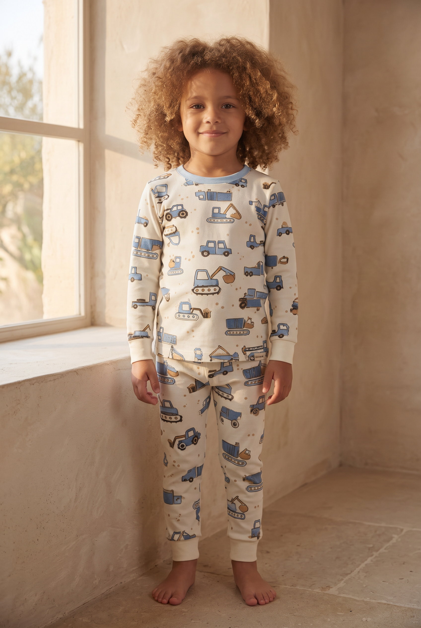 Erkek Çocuk Traktör Desenli Pijama Takımı