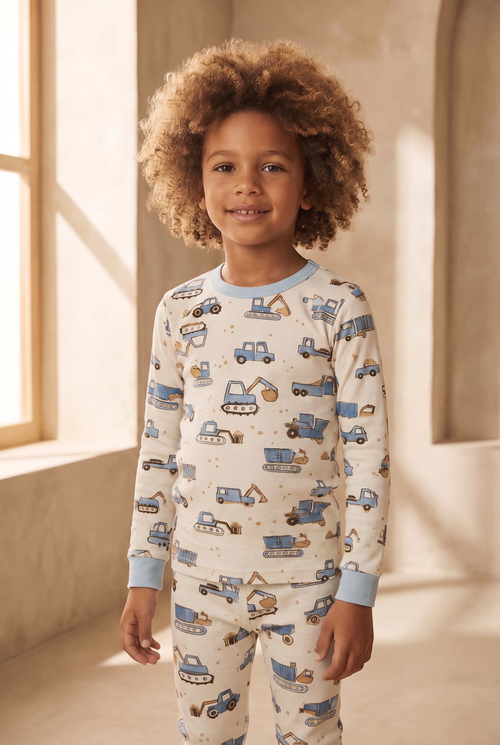 Erkek Çocuk Traktör Desenli Pijama Takımı
