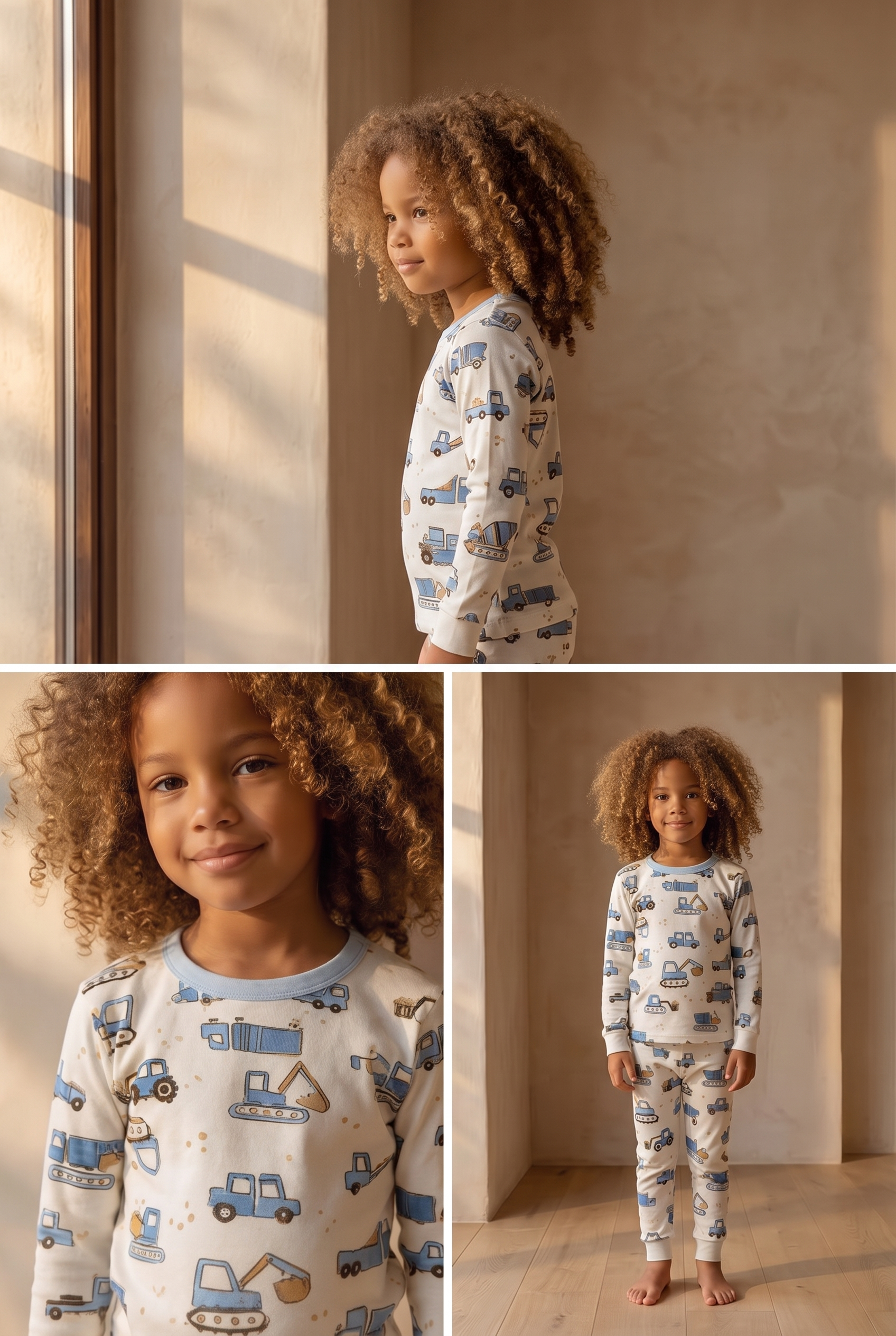 Erkek Çocuk Traktör Desenli Pijama Takımı