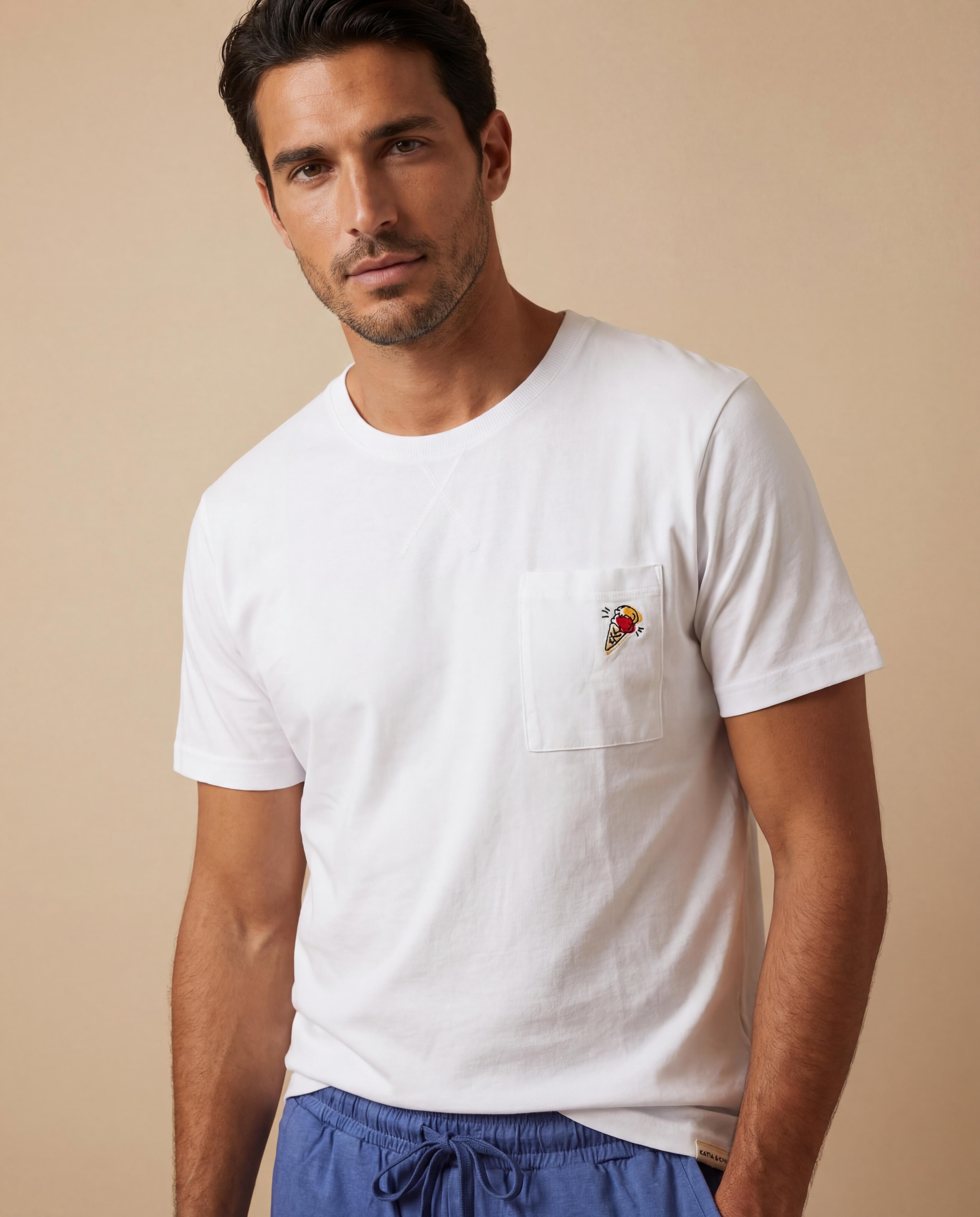 12612M4001 FLORAL OUTBURST ERKEK ŞORT TAKIM Ekru