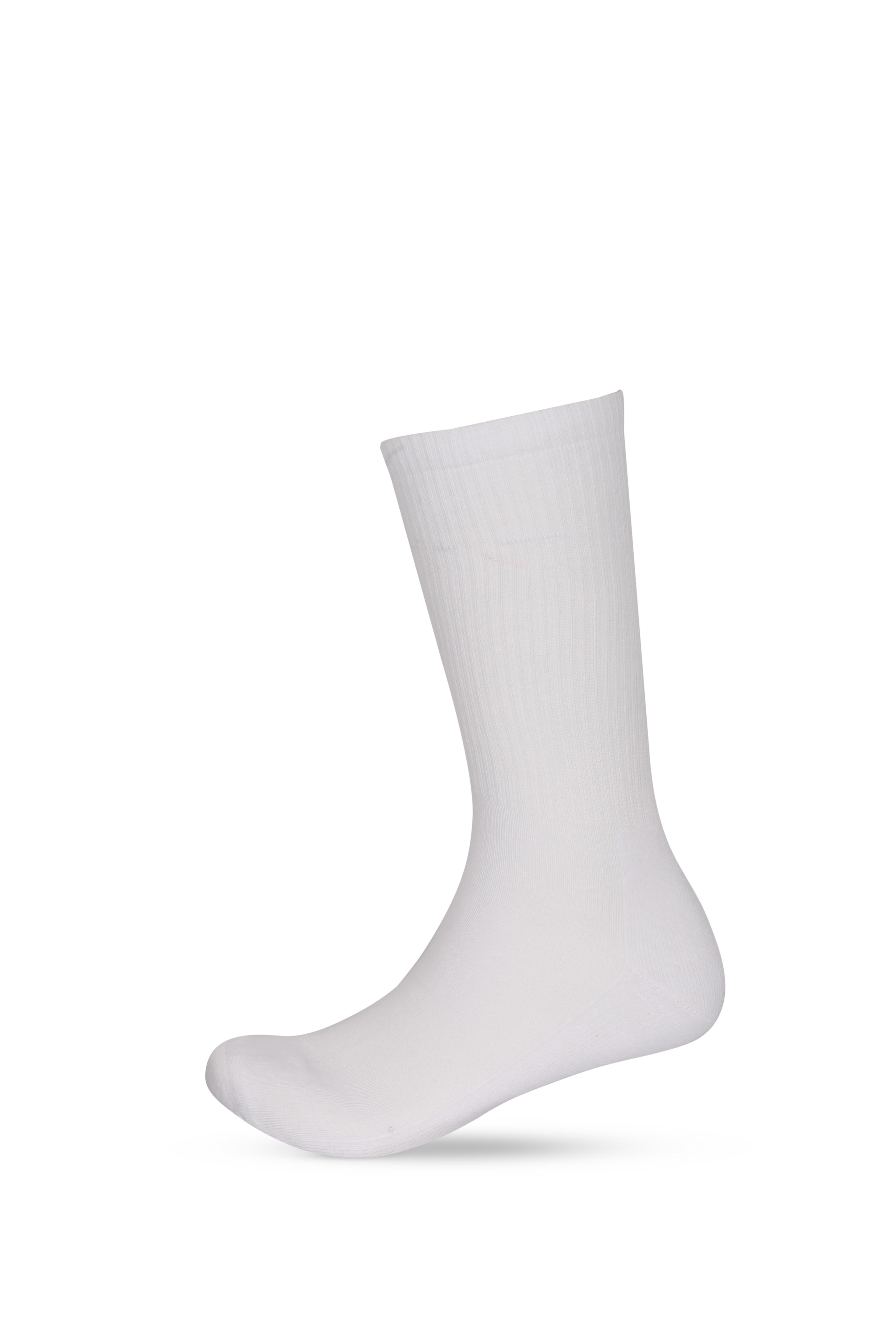Erkek Havlu Taban Kısa Konç Basic Soket Çorap Beyaz