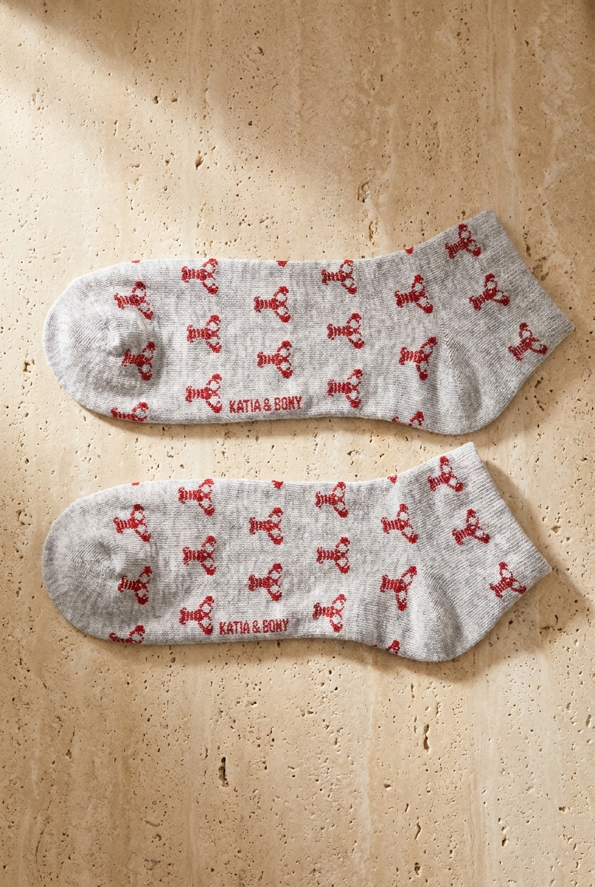 Men's Animal Patterned 3-Piece Booties Socks