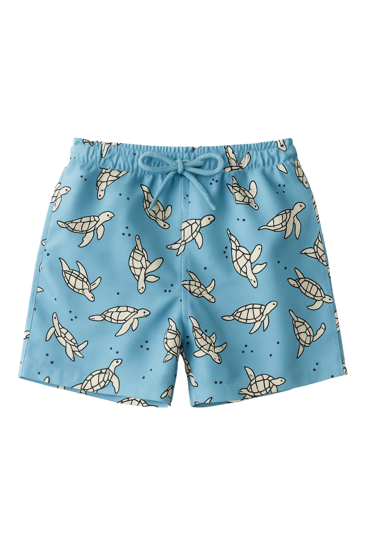 Erkek Kaplumbağa Desenli Deniz Şortu Mavi