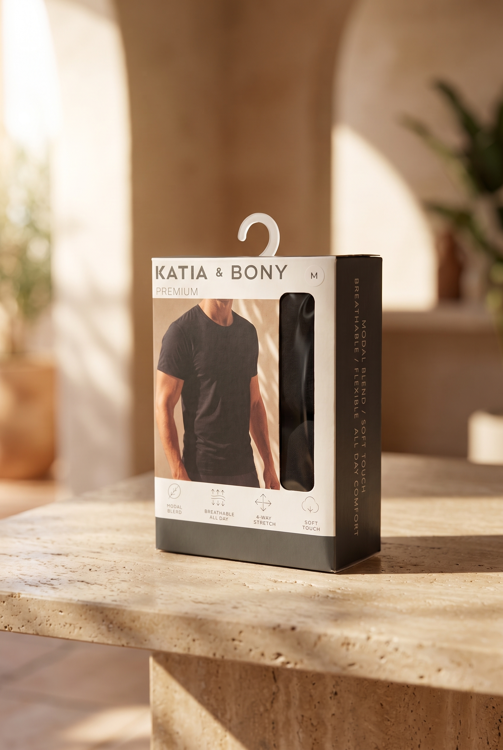 22603M4003 2PCK BASIC KUTULU MODAL O YAKA ERKEK TSHIRT SİYAH