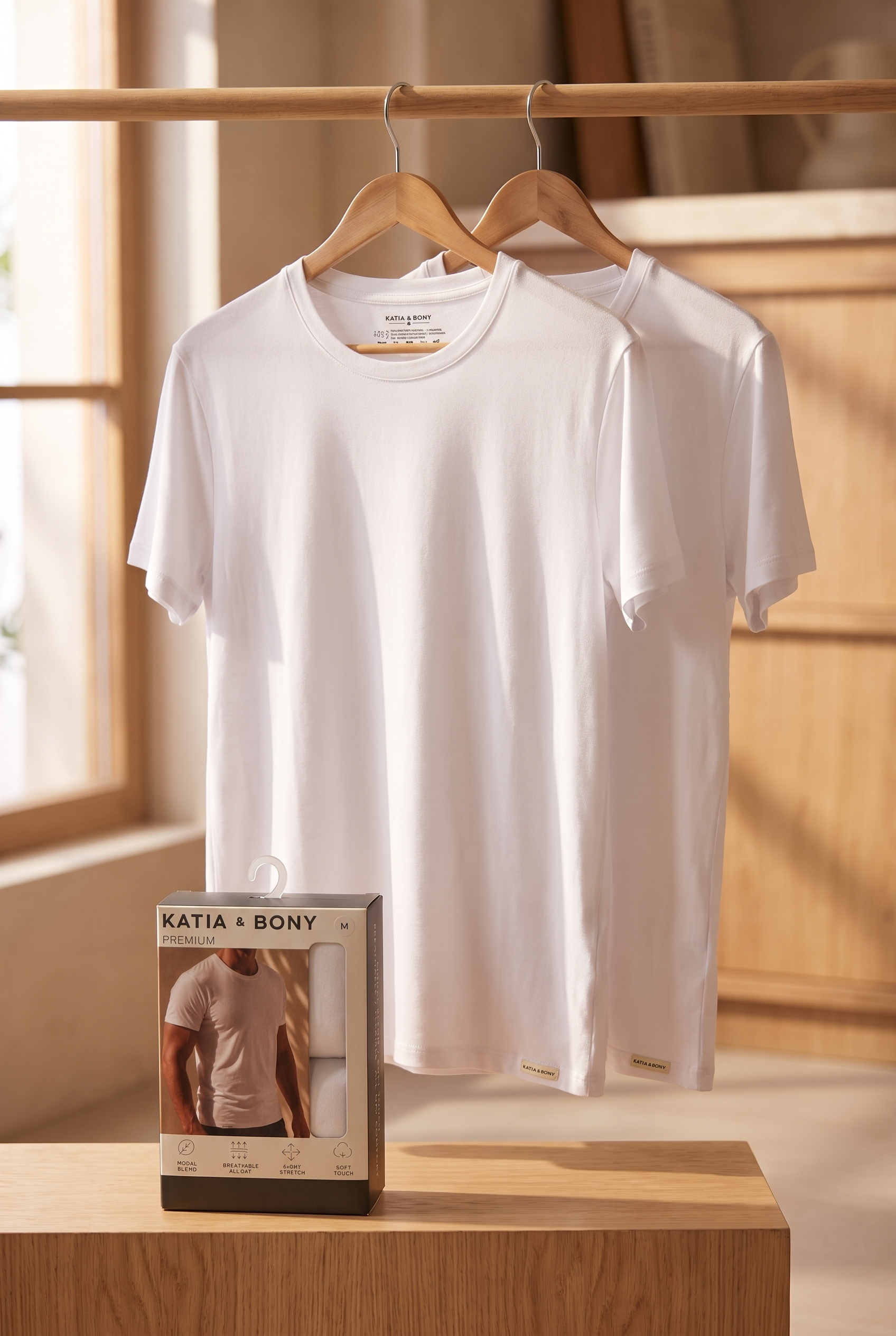 22603M4003 2PCK BASIC KUTULU MODAL O YAKA ERKEK TSHIRT WHITE