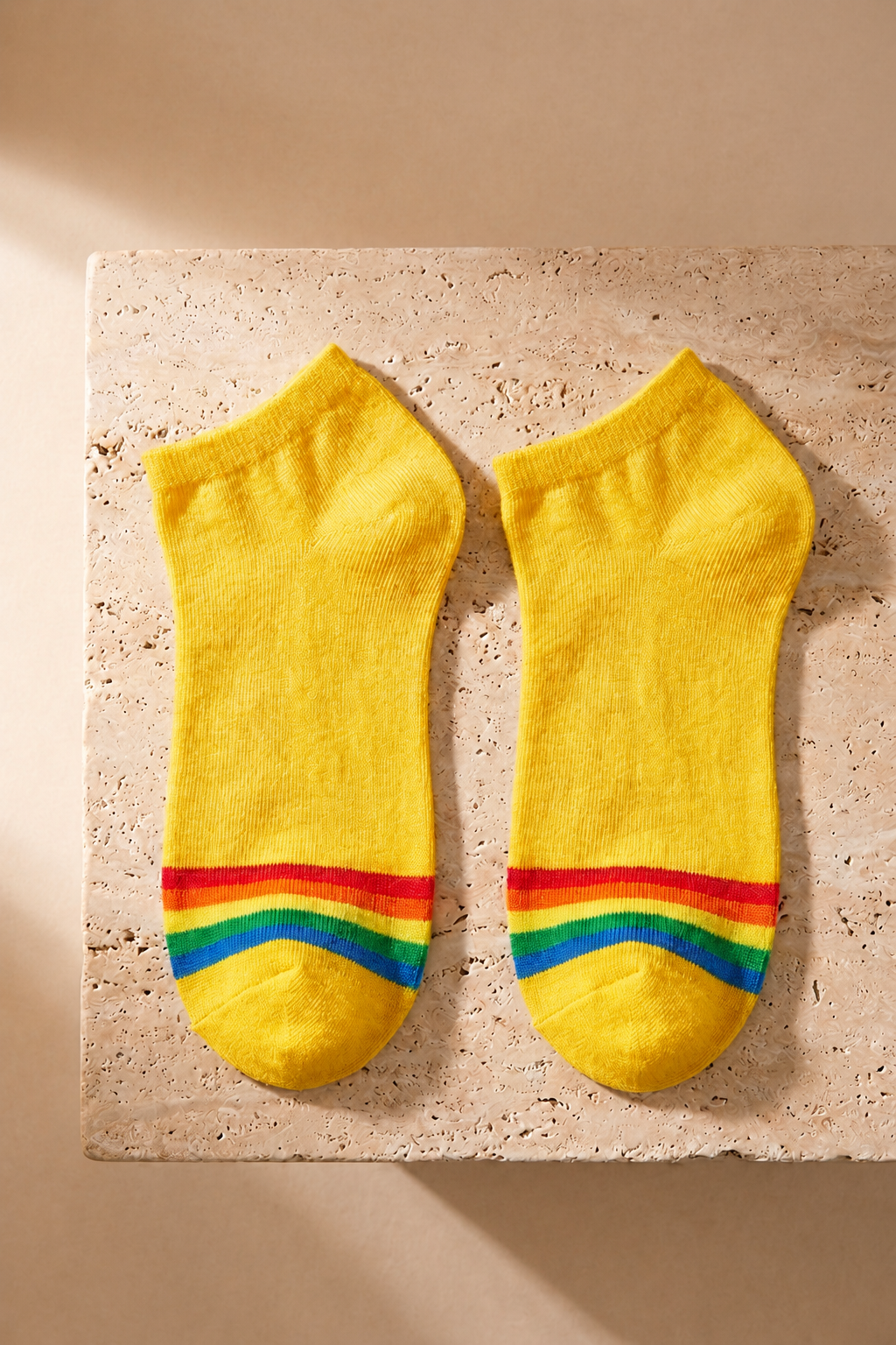 Men's Colorful Striped 5-Piece Booties Socks