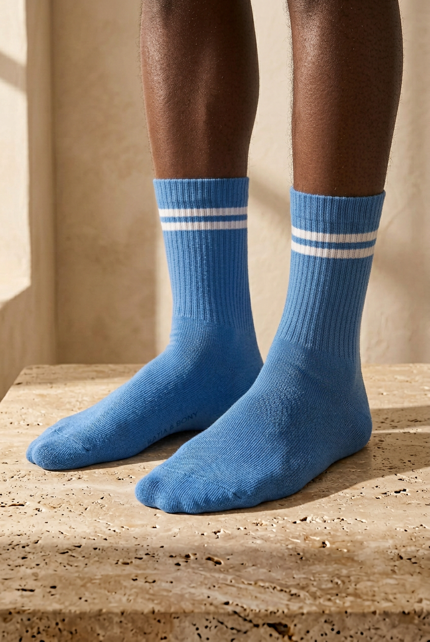 Men's Striped Socks Blue