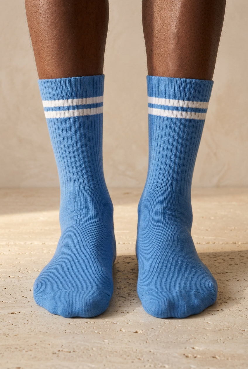 Men's Striped Socks Blue