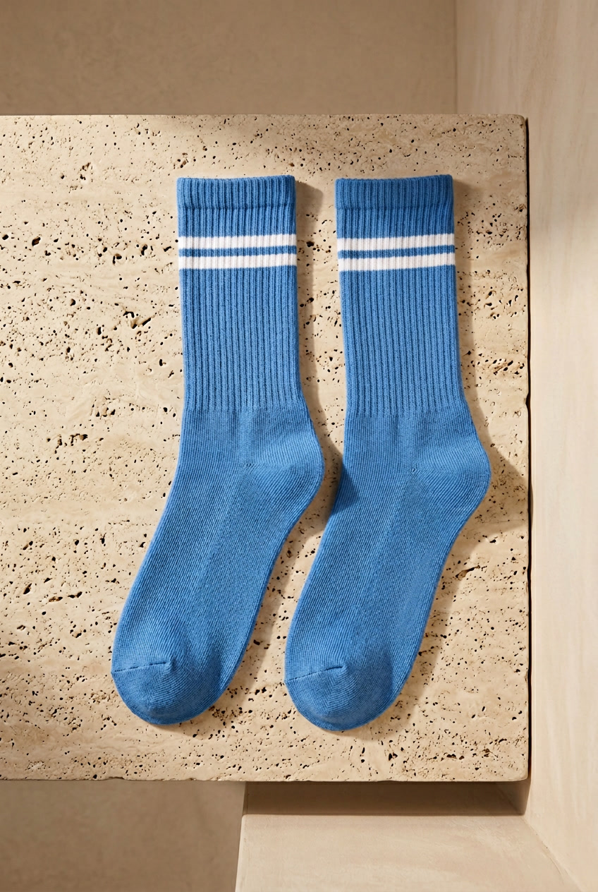 Men's Striped Socks Blue