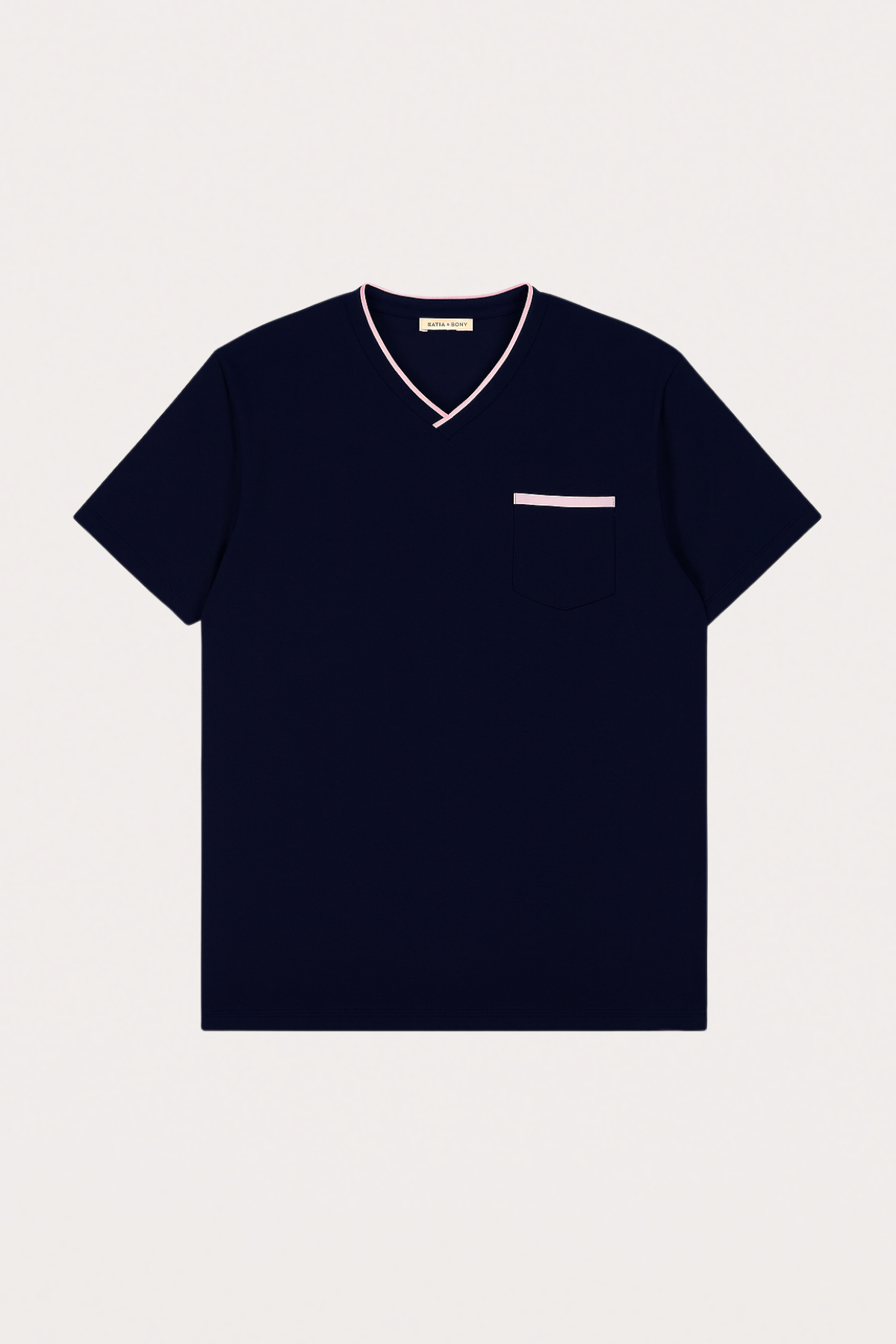 Erkek Silver Cepli Kısa Kollu Pijama Üstü Lacivert