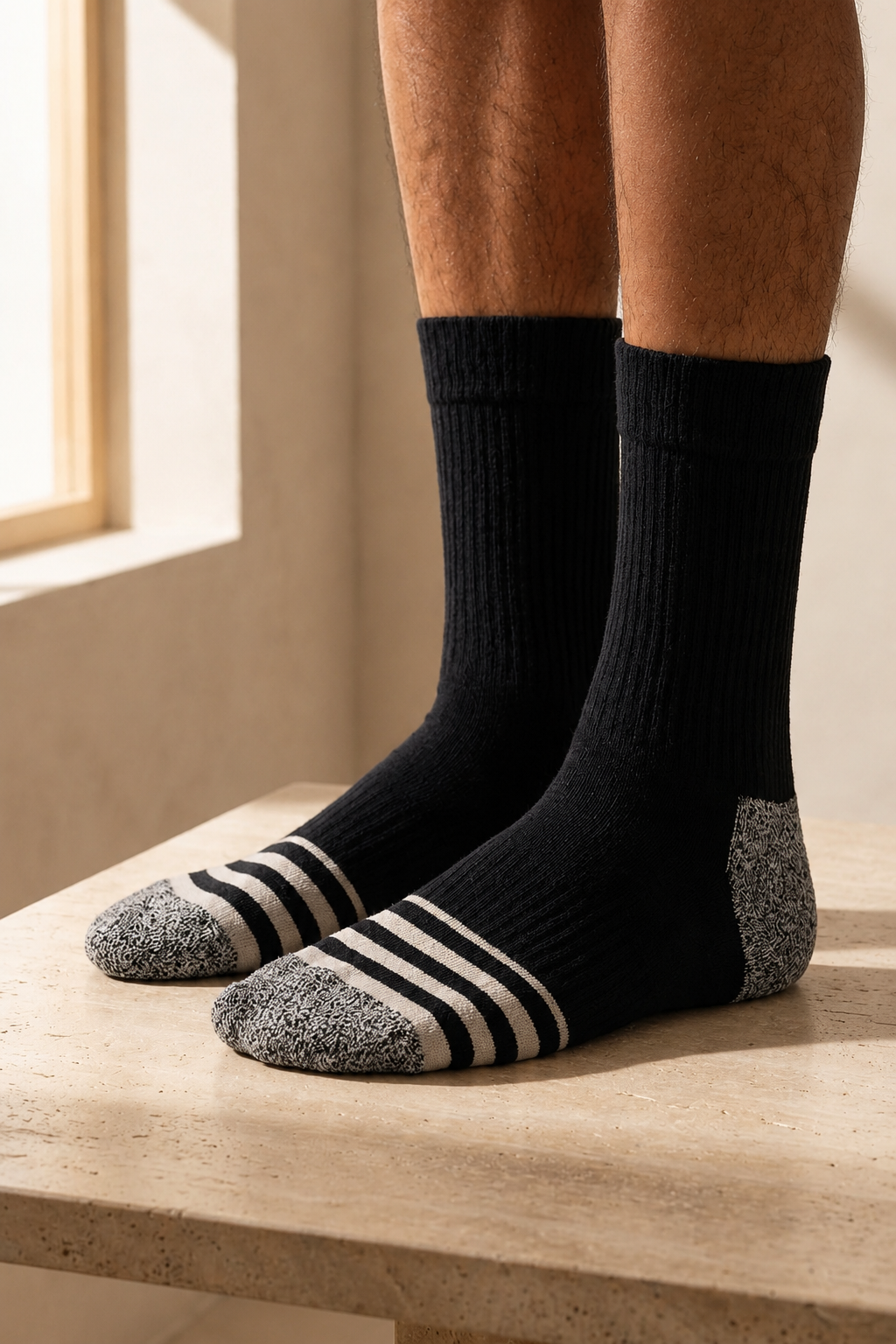 22501G4038 ERKEK SPOR SOKET ÇORAP Black