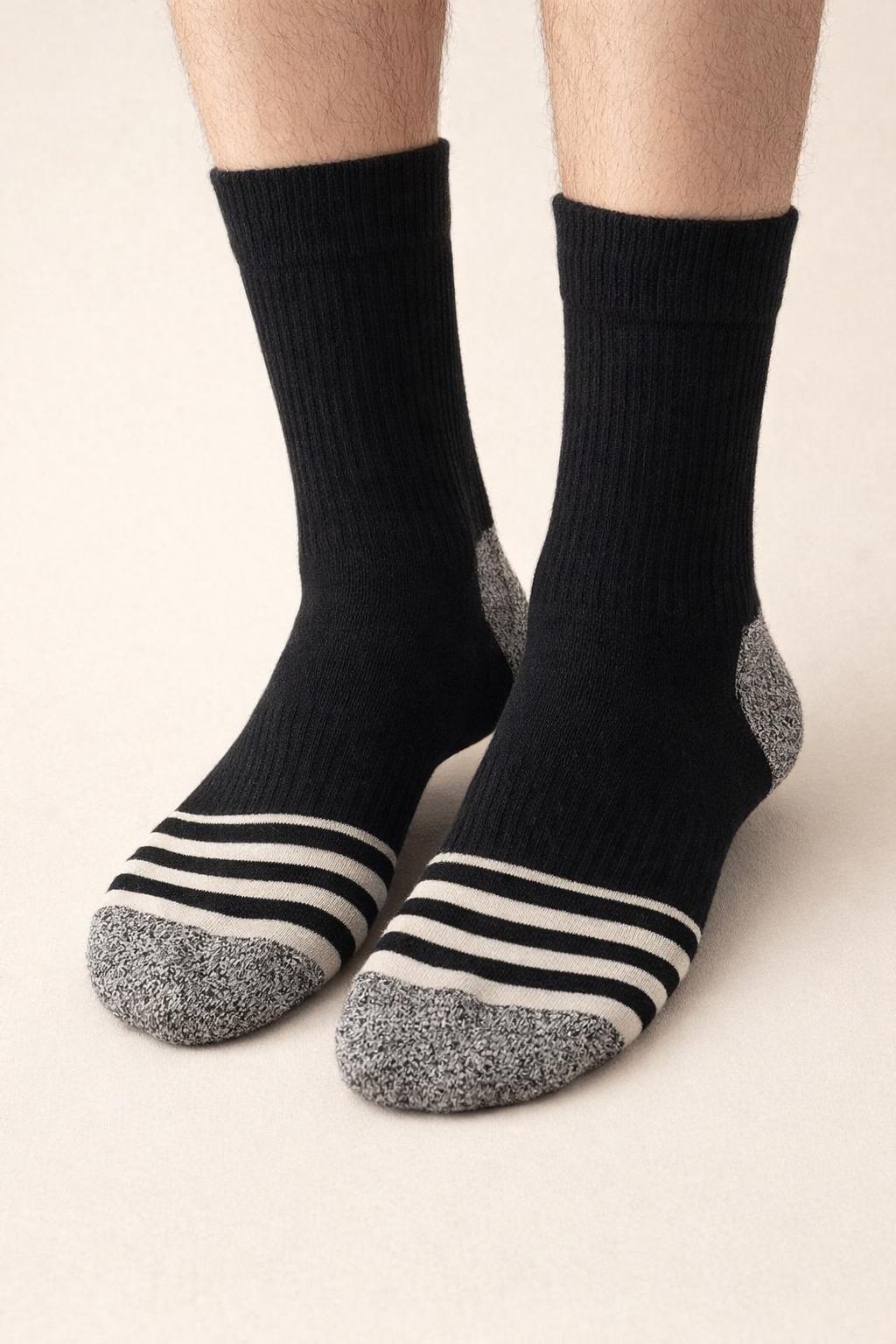 Erkek Spor Soket Çorap Siyah