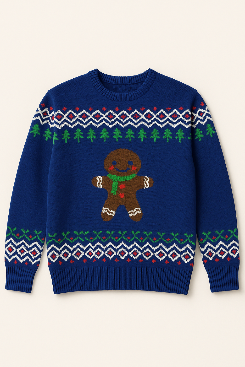 Erkek Yılbaşı Temalı Kazak Sax Mavi