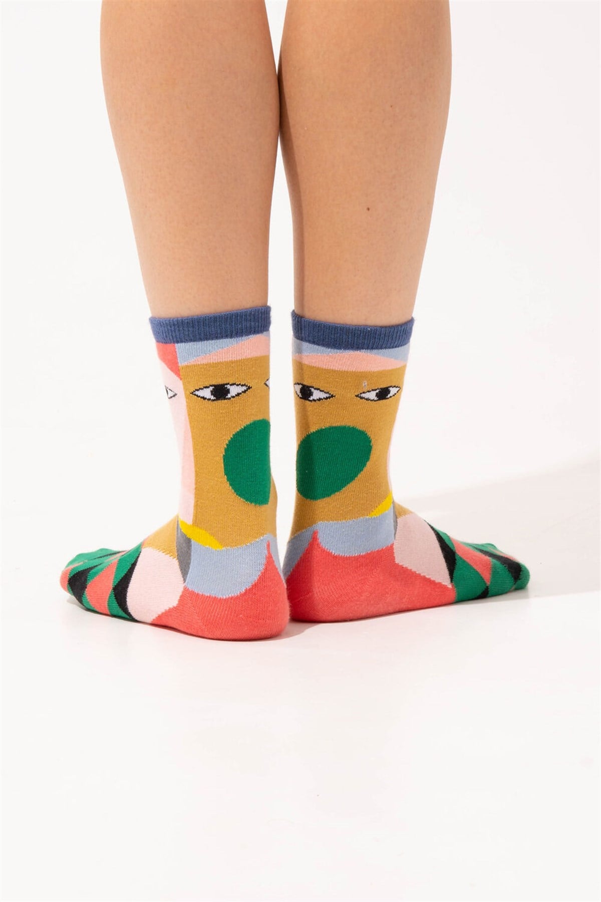 FACE ART DESIGN SOCKS-Desenli