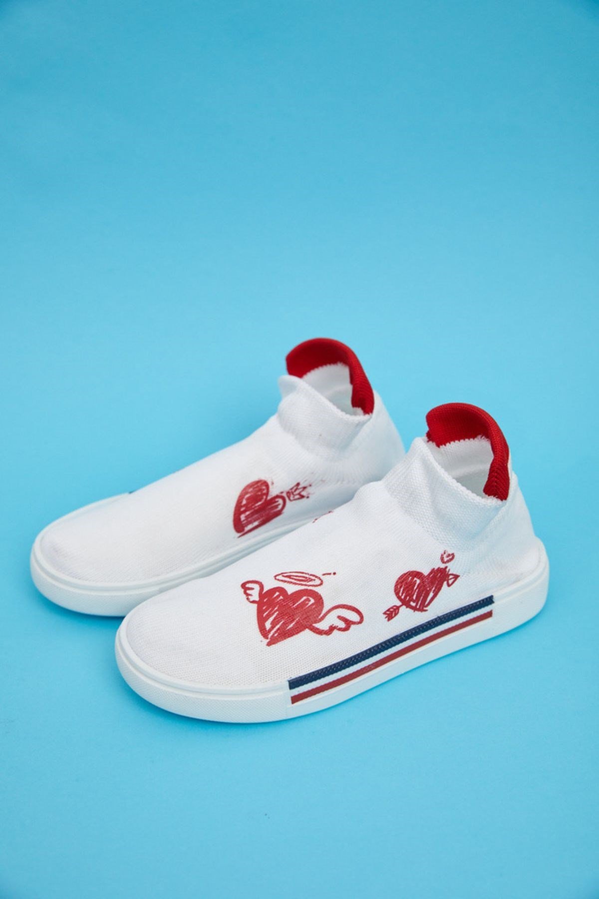 Flyıng Heart Kids Shoes-Beyaz