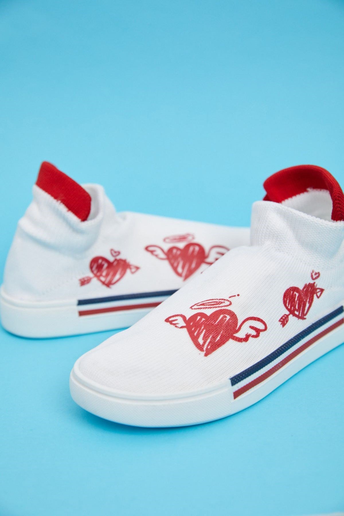Flyıng Heart Kids Shoes-Beyaz