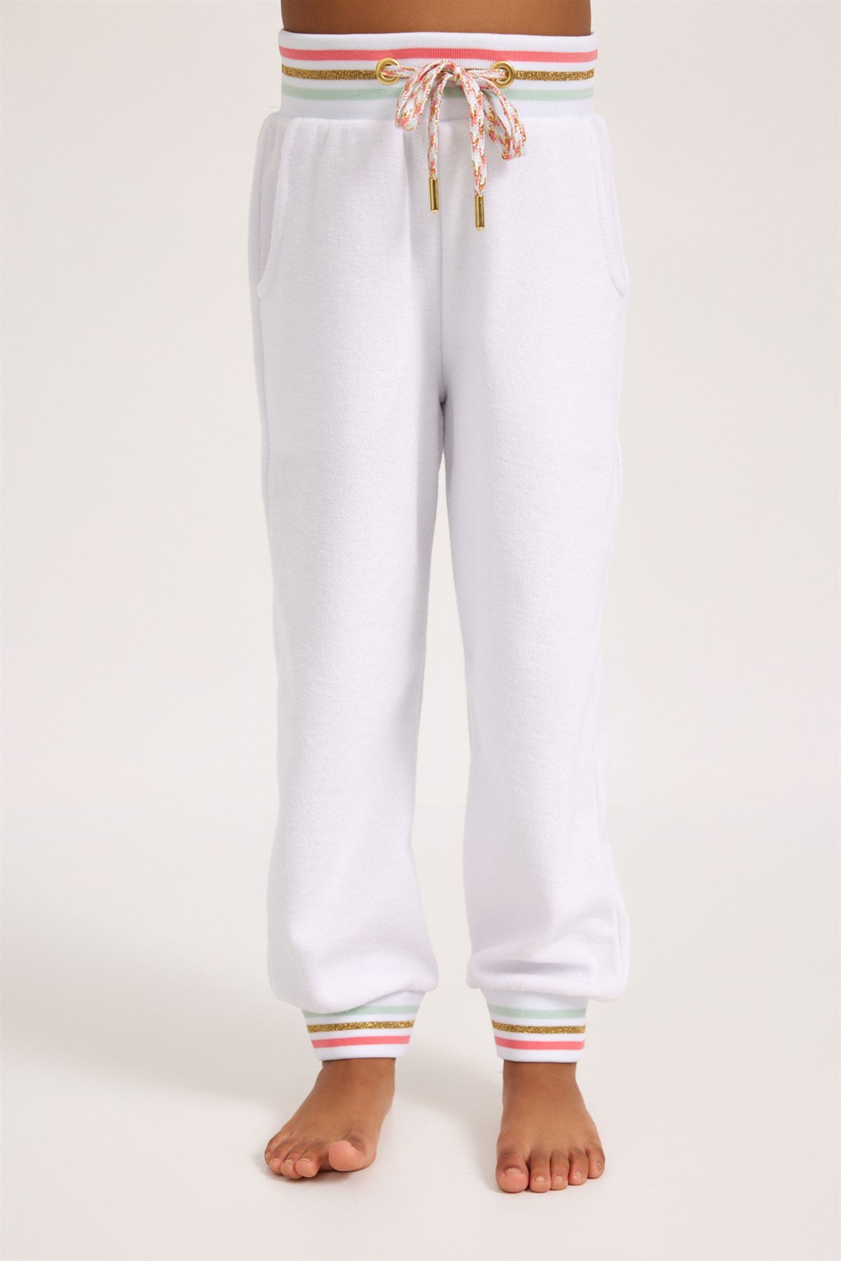 Fun Giraffe Kız Çocuk Havlu Pantolon Beyaz