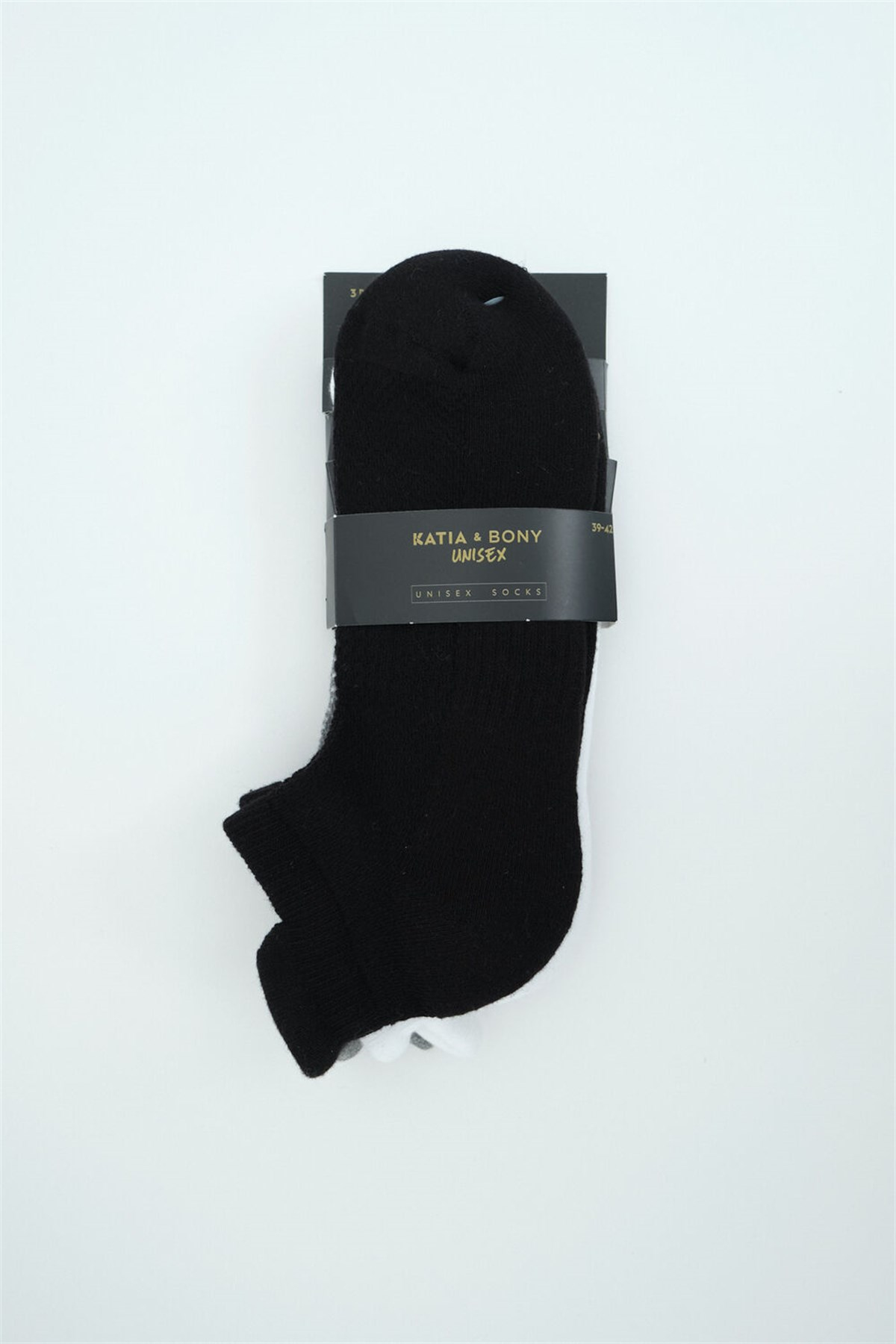 Golf Unisex Patik Çorap-Siyah/Beyaz/GREY
