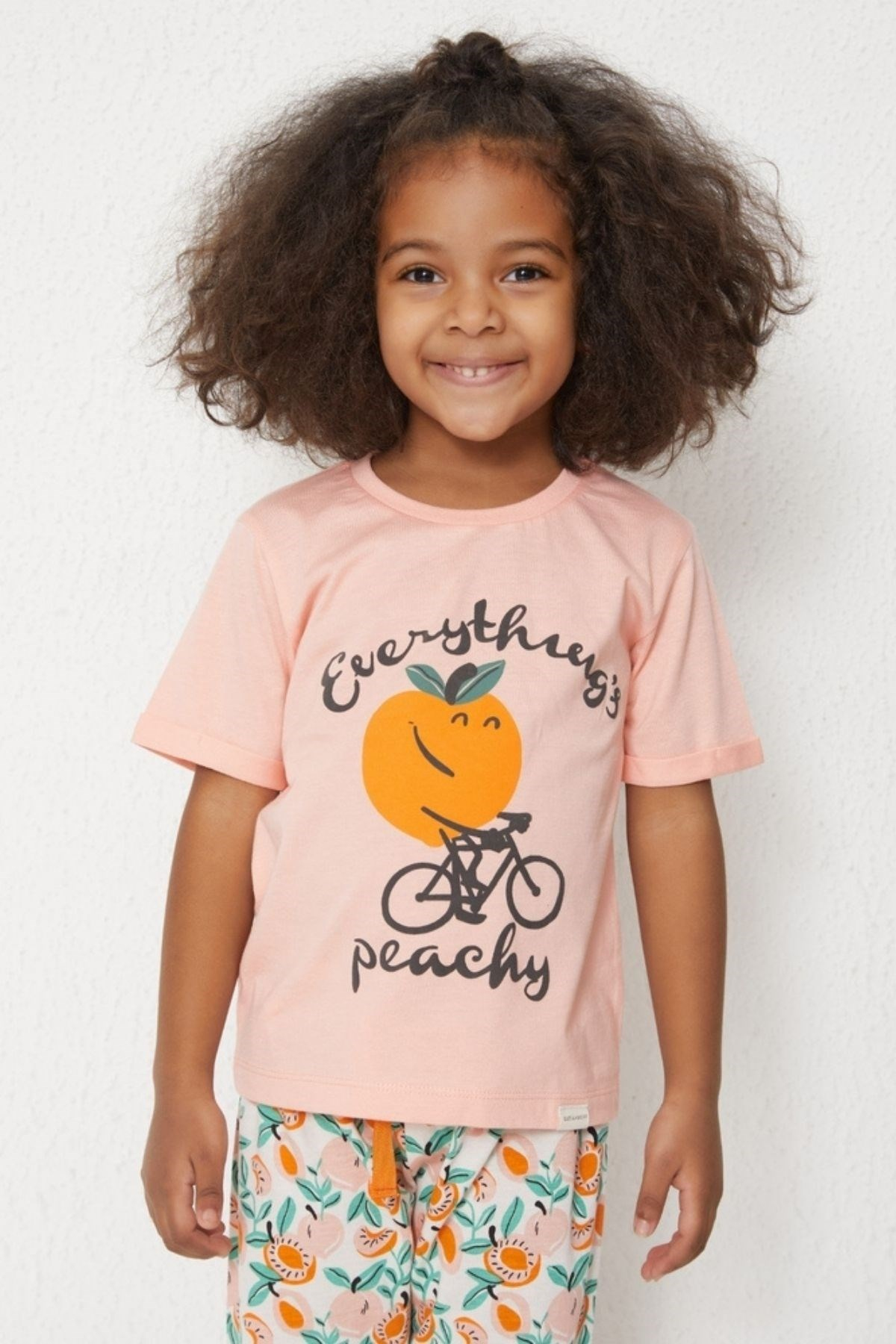 GOOD THINGS ŞEFTALİ  KIZ ÇOCUK PİJAMA TK.-PEACH