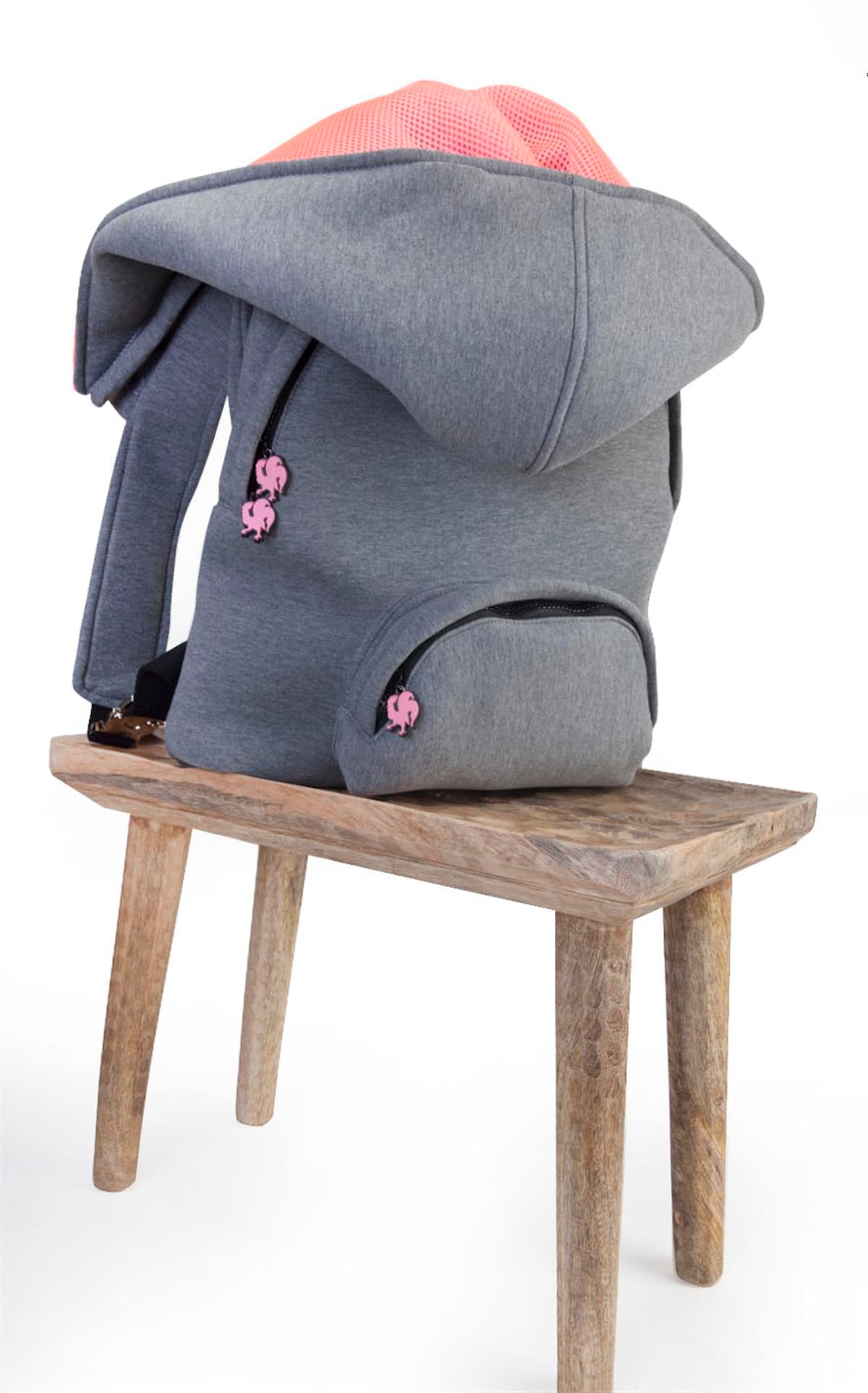 Grey Basic Sırt Çantası Pembe