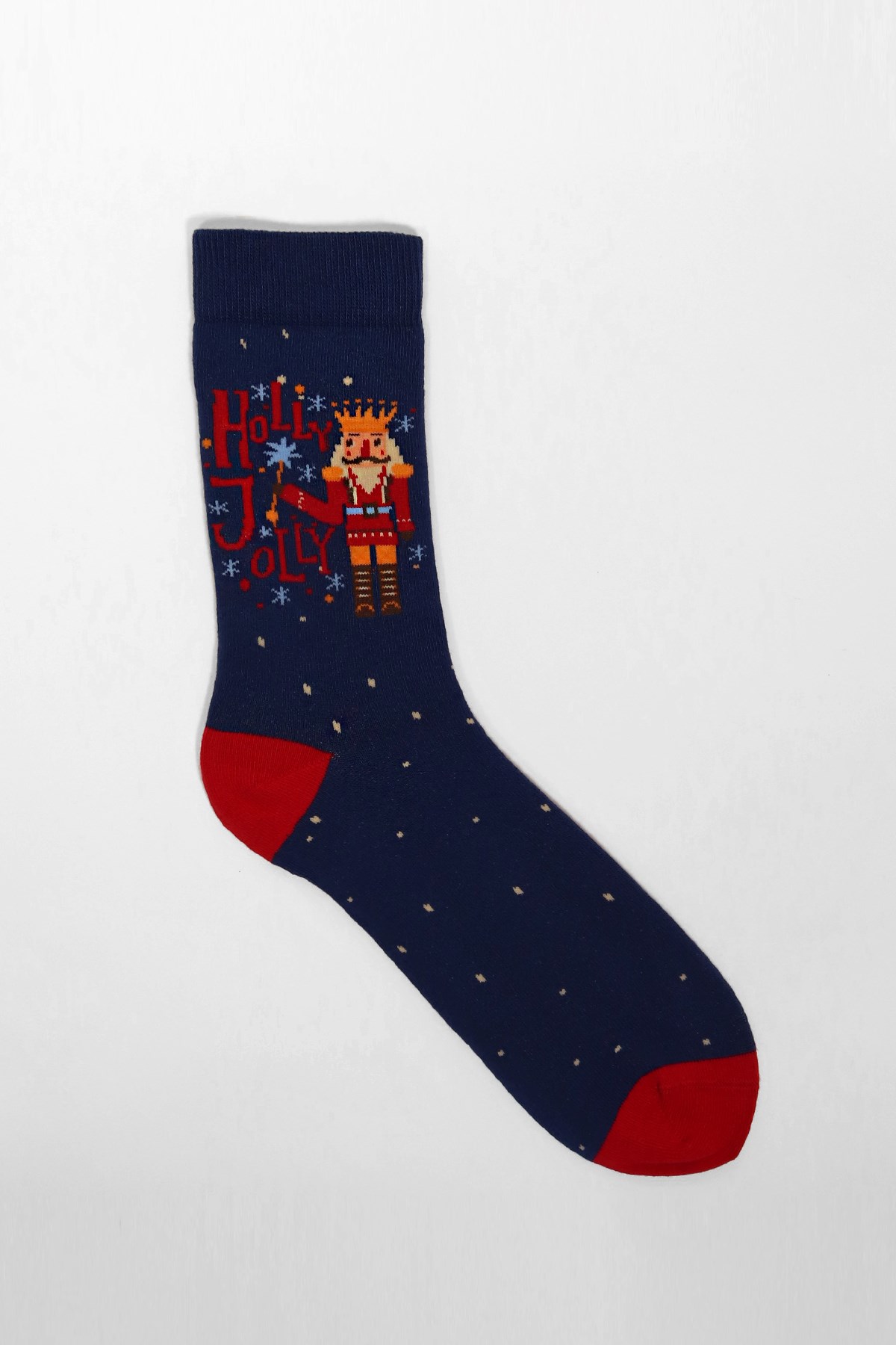Holly Jolly Christmas Unisex Soket Çorap Lacivert