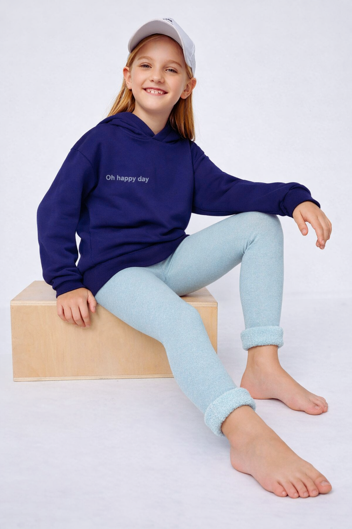 İçi Havlu Çocuk Tayt Açık Mavi