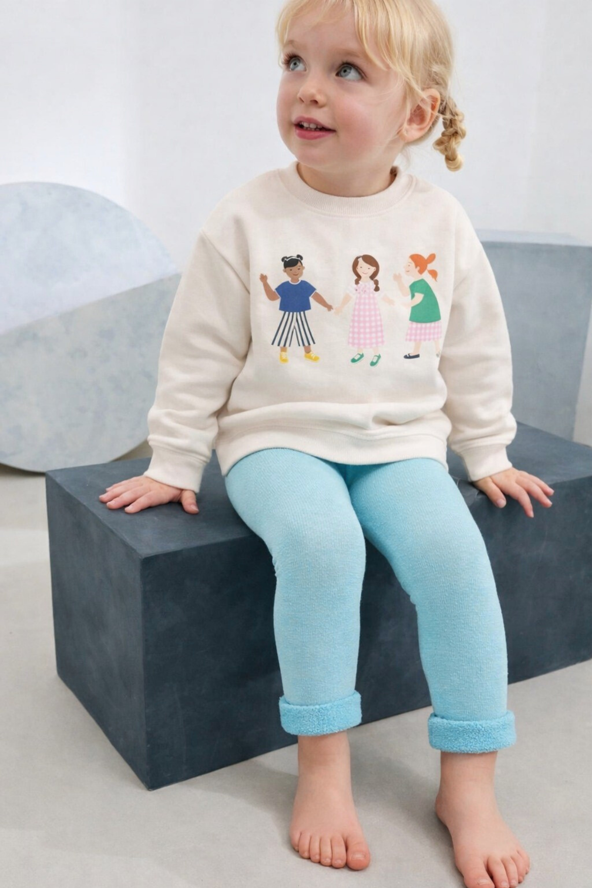 İçi Havlu Çocuk Tayt Açık Turkuaz