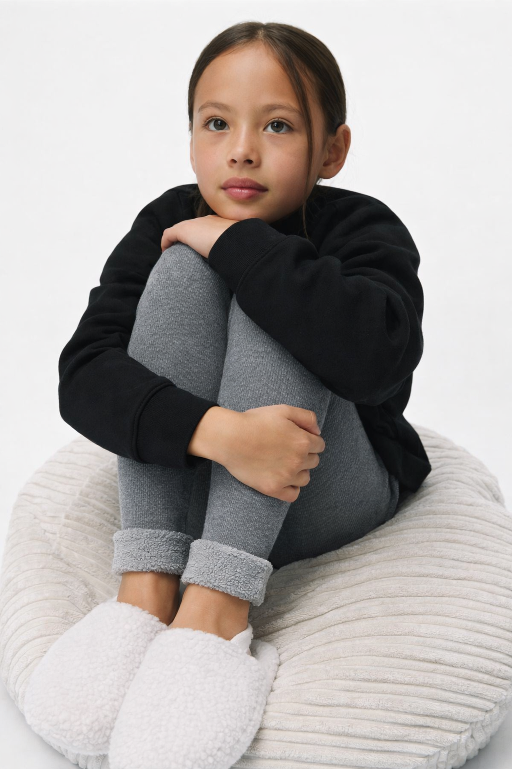 İçi Havlu Çocuk Tayt GRİ MELANJ