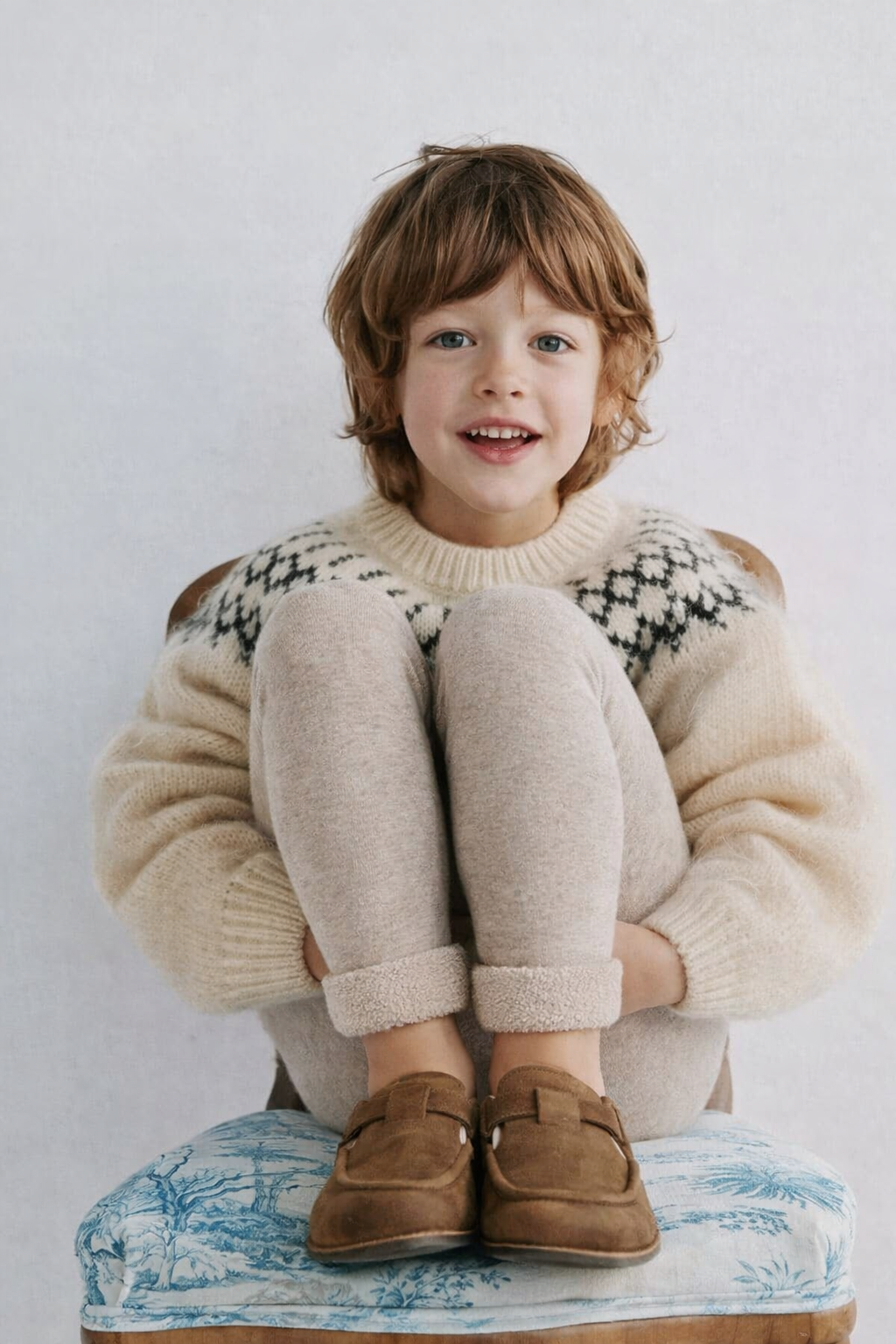 İçi Havlu Çocuk Tayt Kahve Melanj