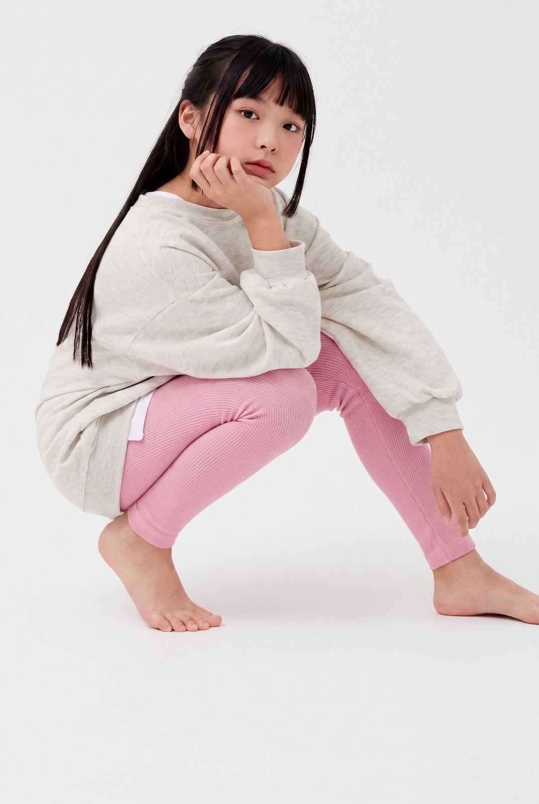 Children's Tights With Towel Inside Dark Pink