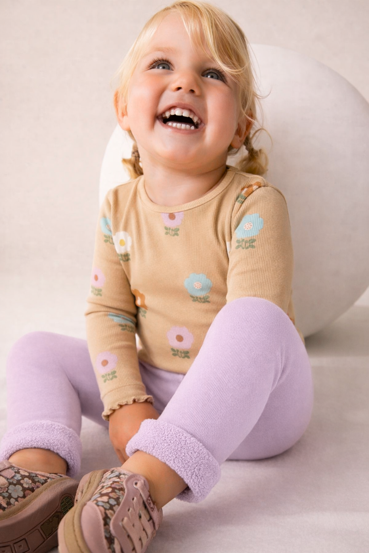 Towel-lined Children's Leggings Lila